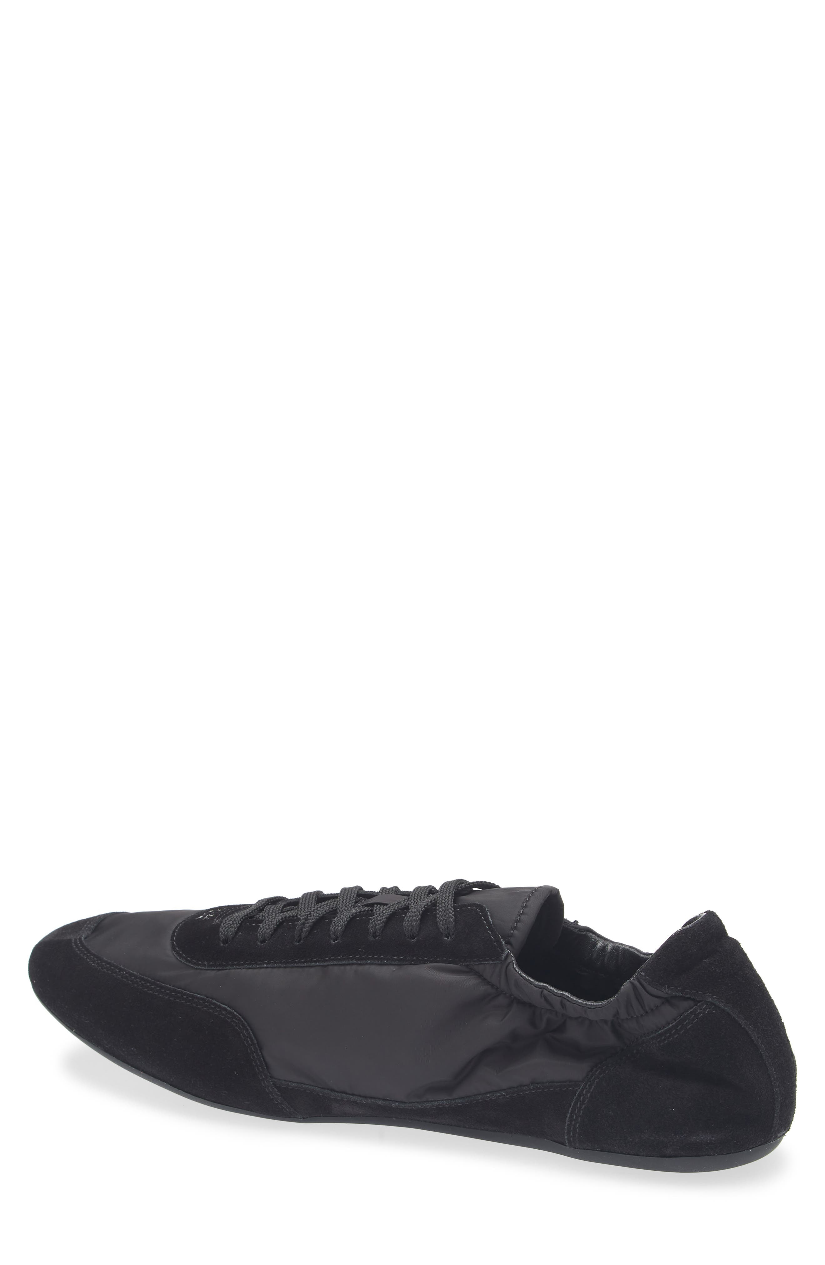 Prada Collapse Mixed Media Low Top Sneaker in Nero at Nordstrom - 2