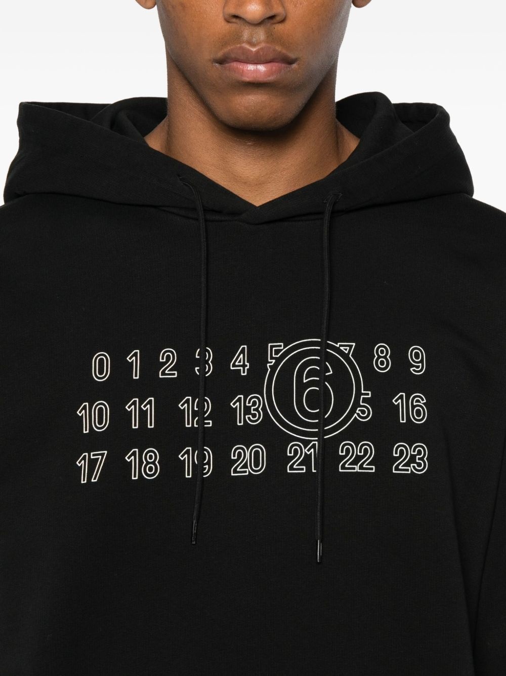 numeric-print hoodie - 5