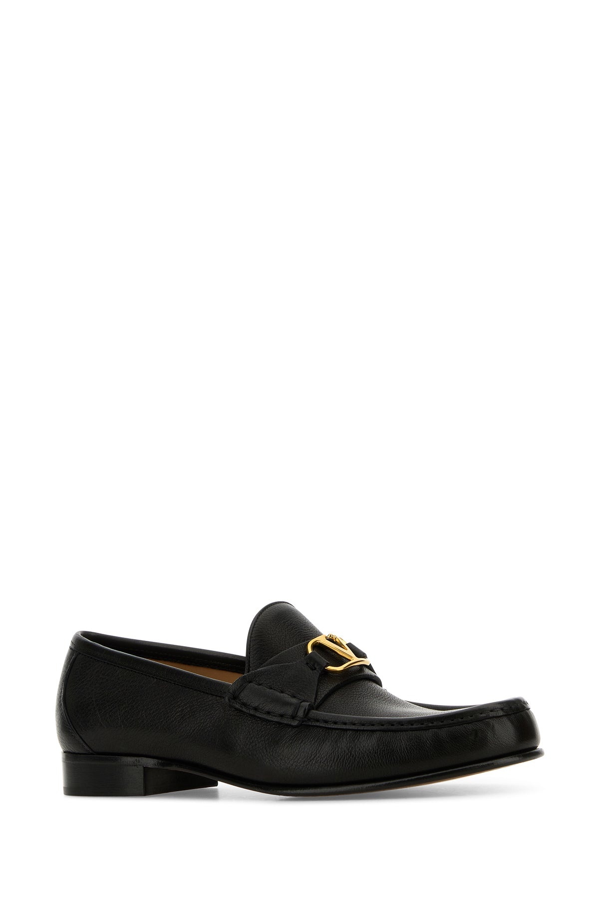 Black leather VLogo loafers - 2