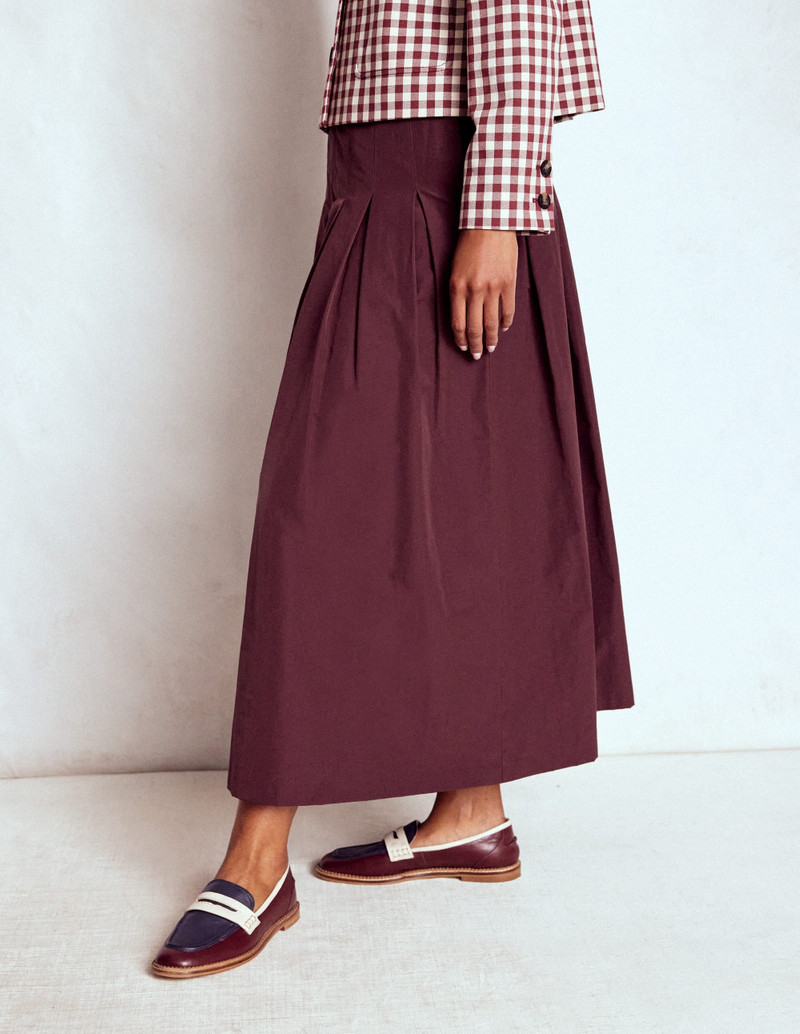 Valentina Taffeta Midi Skirt-Deep Wisteria 5