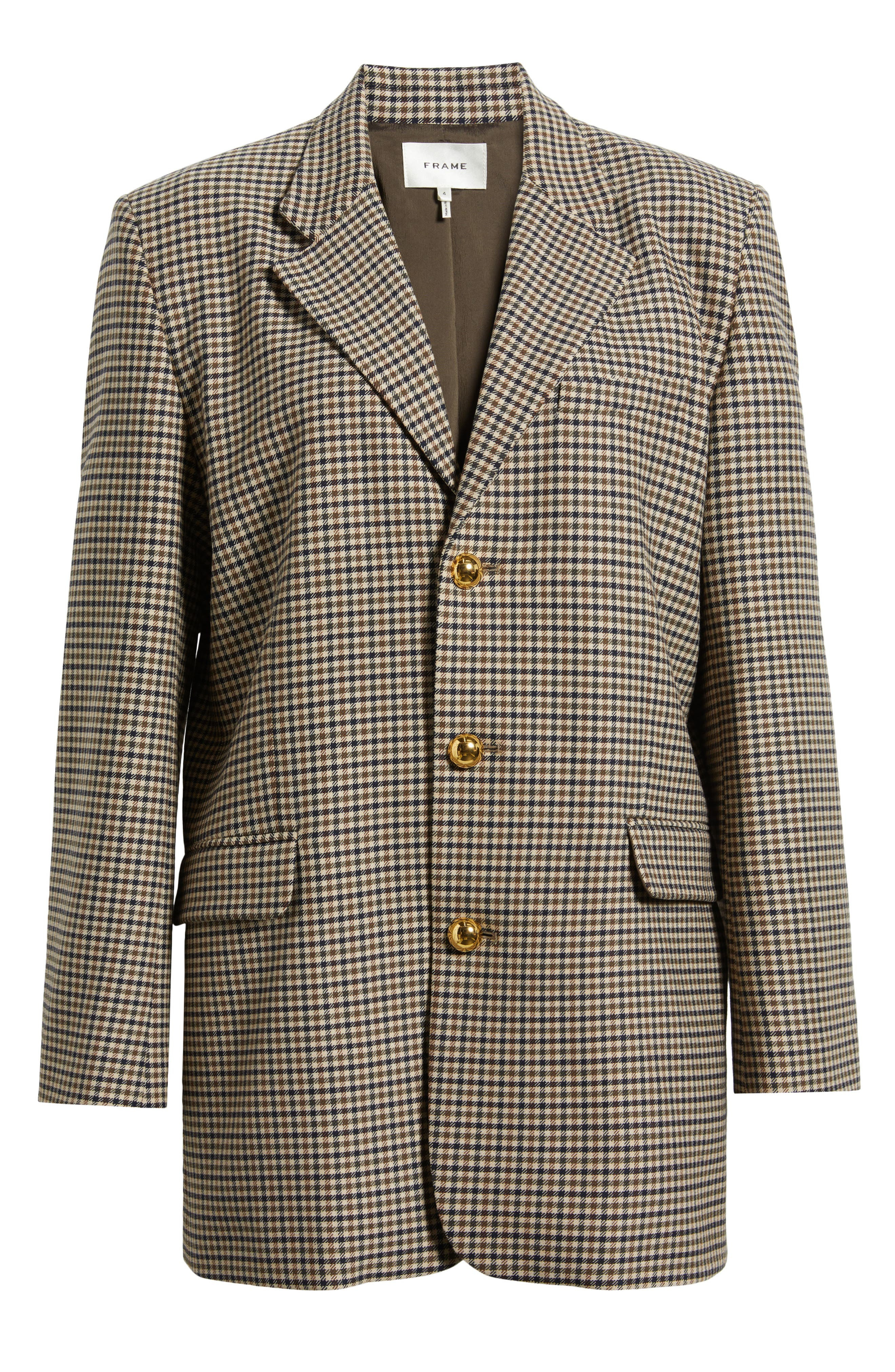 FRAME The Houndstooth Blazer in Navy Multi at Nordstrom - 6