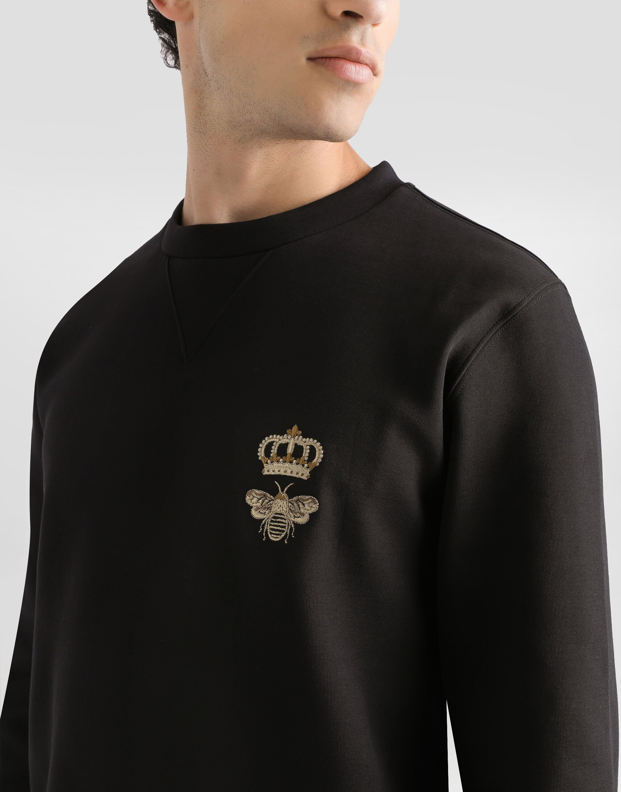 Cotton jersey sweatshirt with embroidery - 4