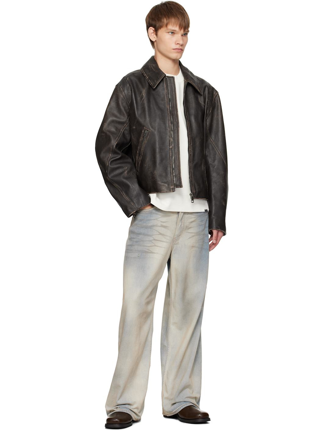 Brown Void Leather Jacket - 4