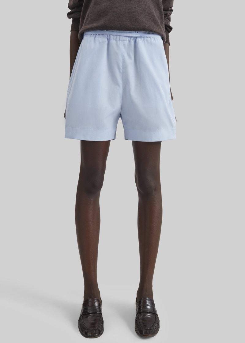 Loulou de Saison Malone Cotton Poplin Shorts - Storm 4