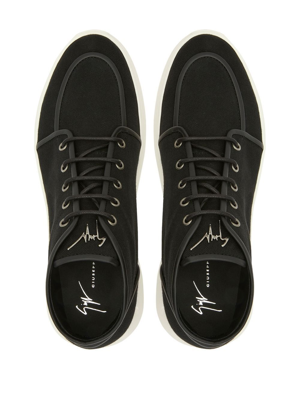 lace-up high-top sneakers - 4
