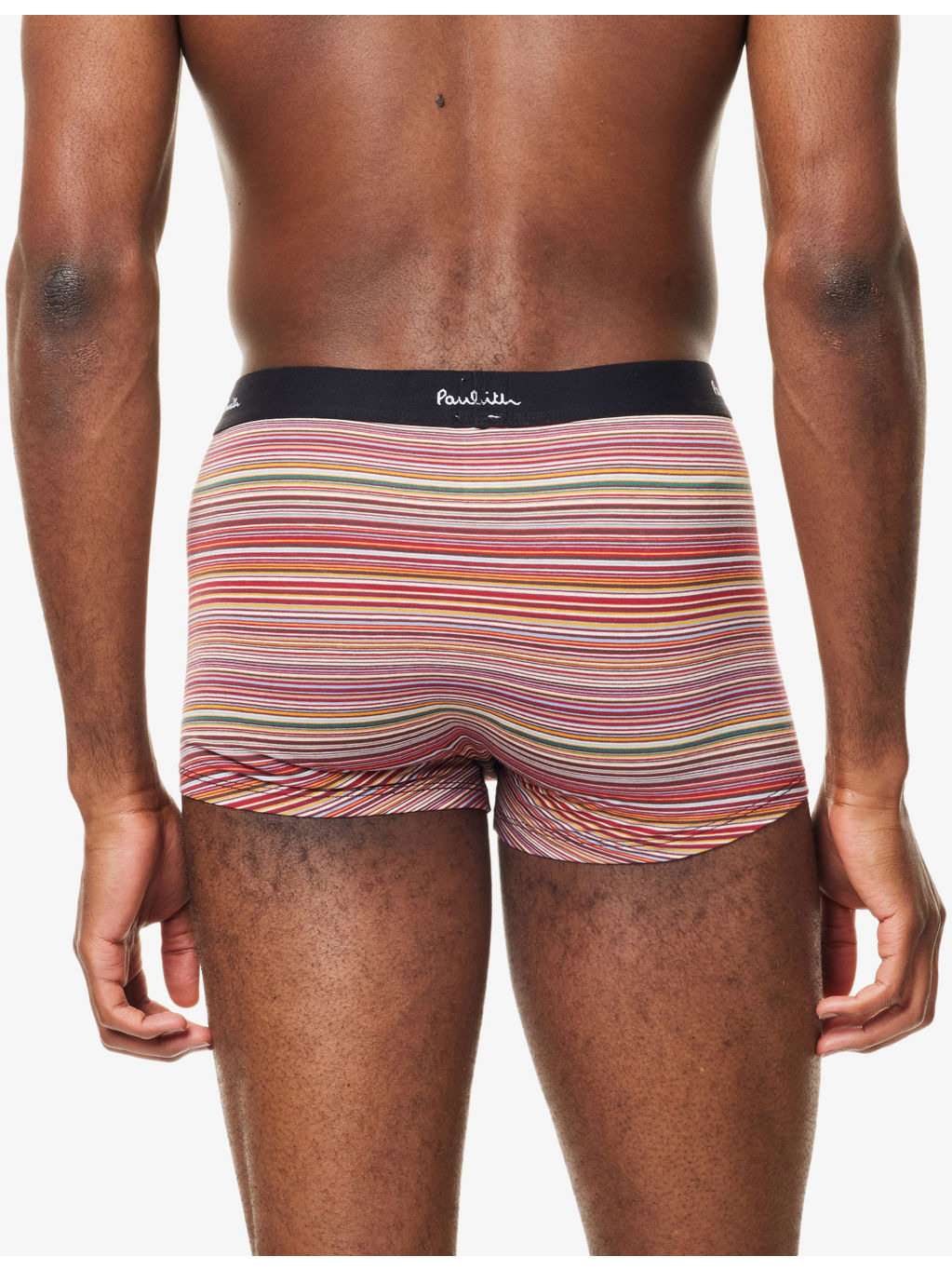 Striped Logo-Waistband Pack Of Five Cotton-Jersey Trunks - 3