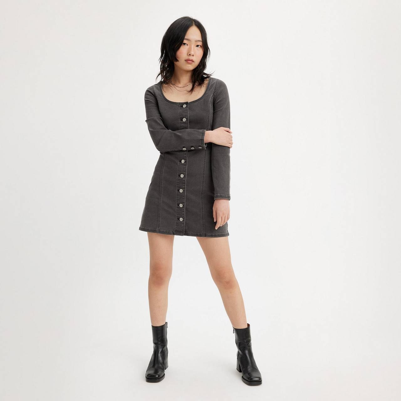 VEDA DENIM DRESS - 2