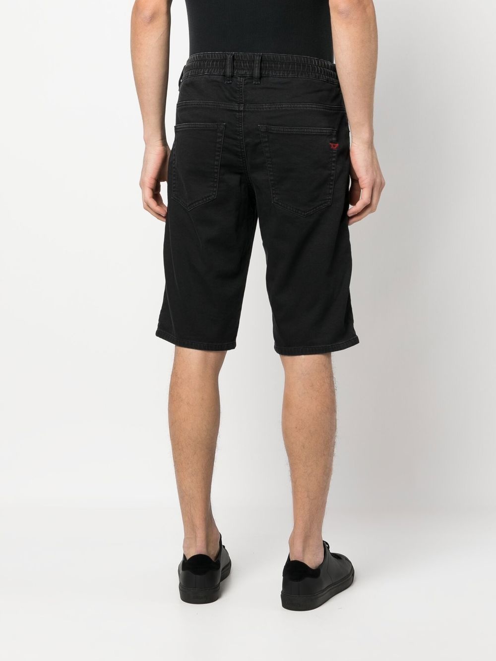 straight-leg denim bermuda shorts - 4