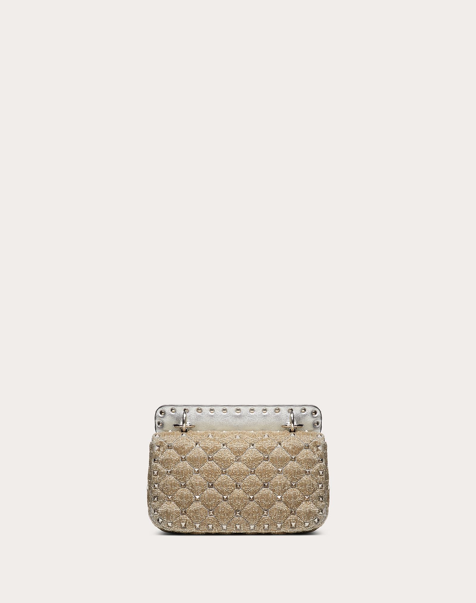 Small Rockstud Spike Bag with Beaded Detailing - 3