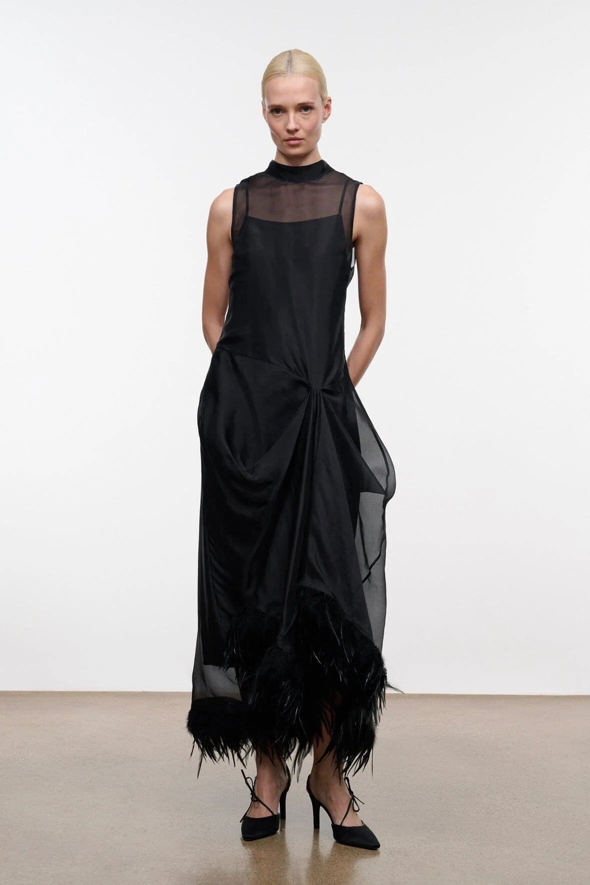 STAUD LOLA DRESS BLACK - 1