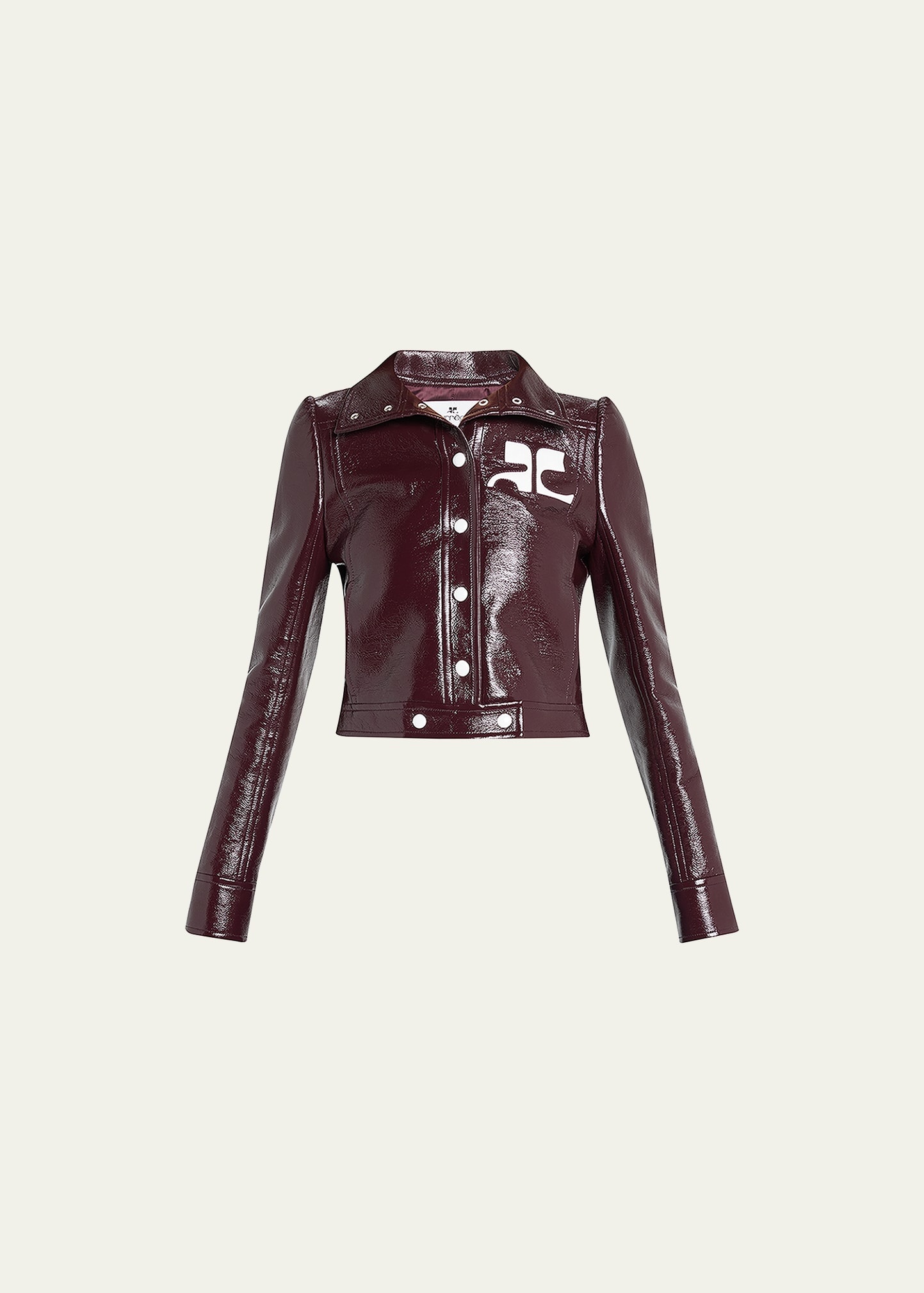Textured Vinyl Crop Jacket - 5