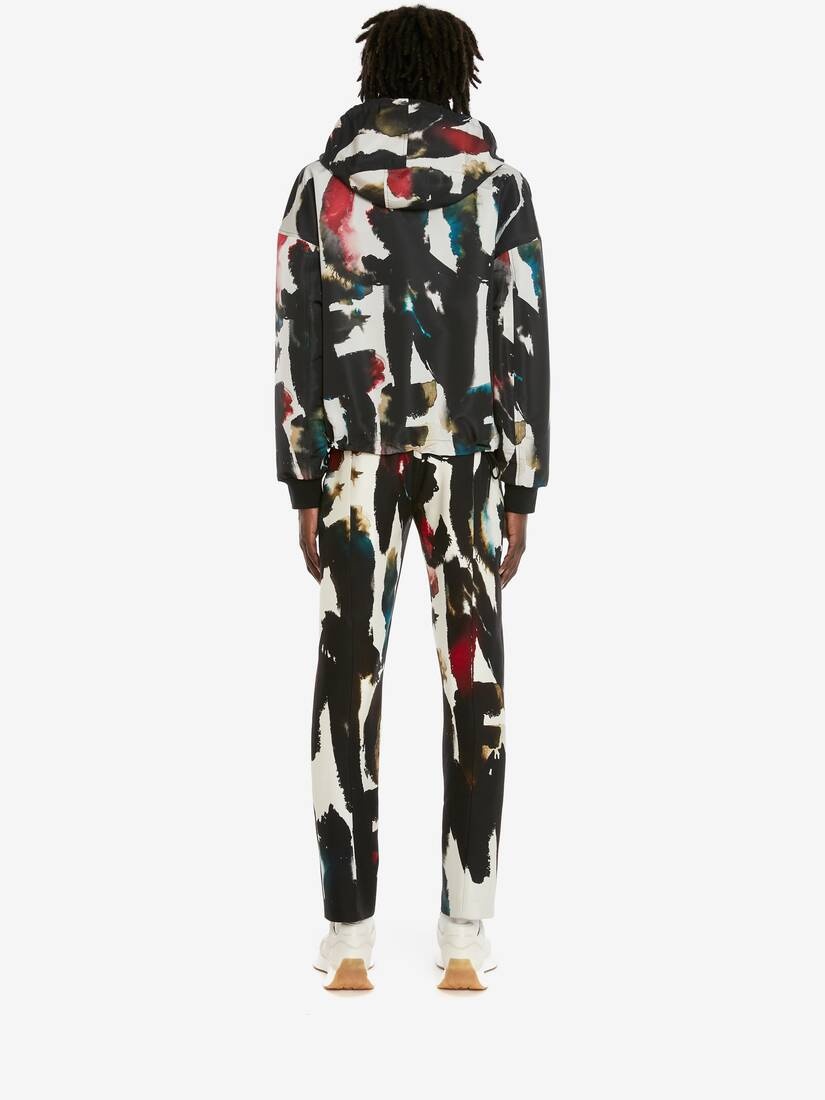 Men's Watercolour Graffiti Windbreaker in Multicolour - 4