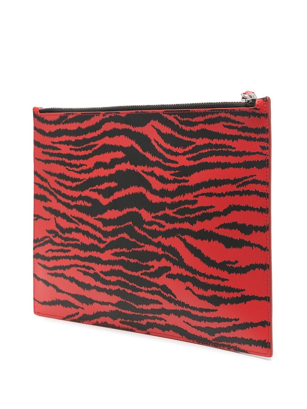 tiger-print clutch bag - 3