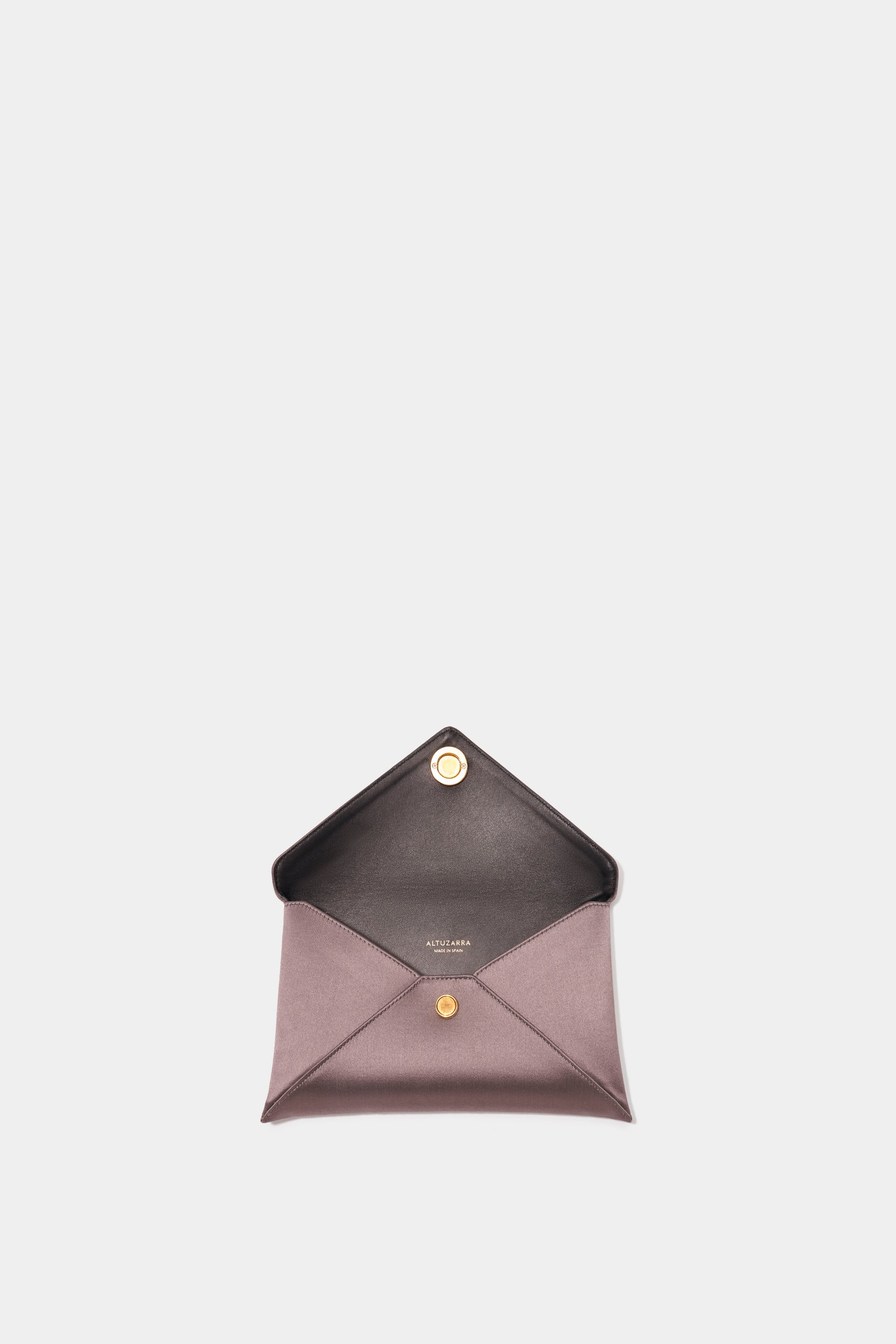 'MEDALLION' ENVELOPE CLUTCH SATIN - 4