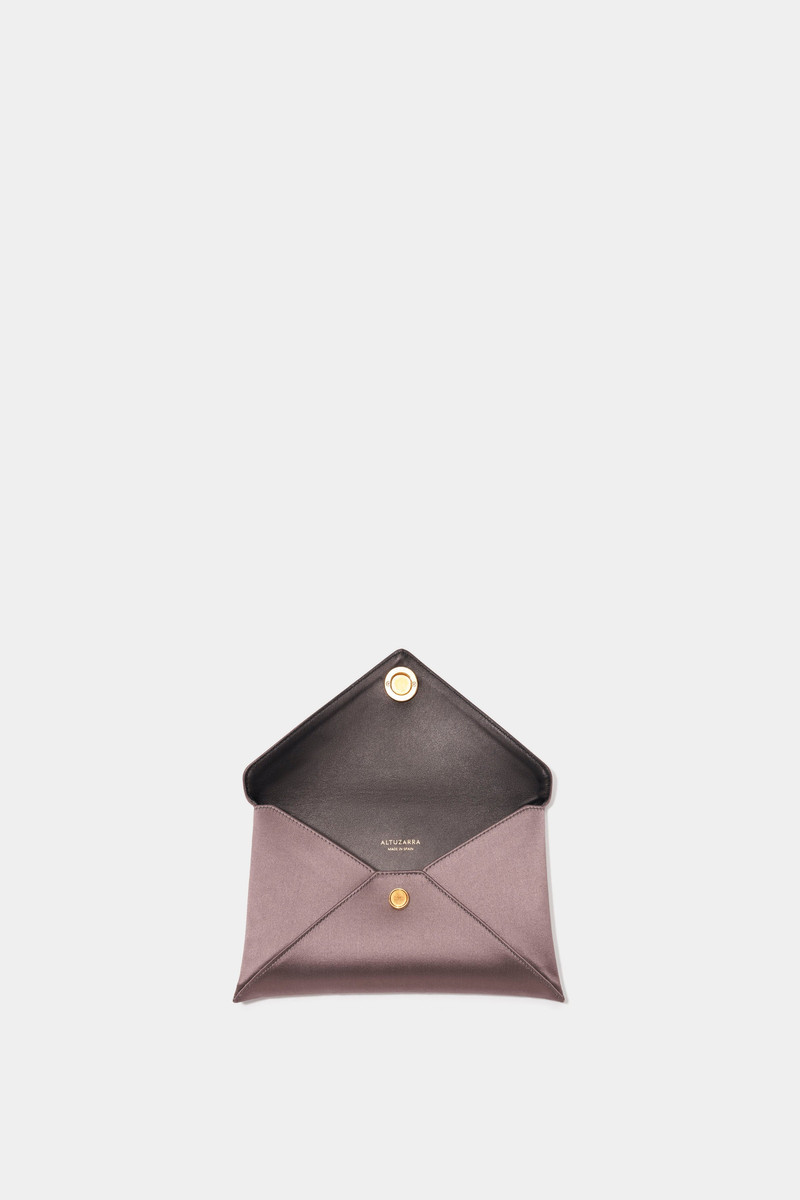 'MEDALLION' ENVELOPE CLUTCH SATIN 4