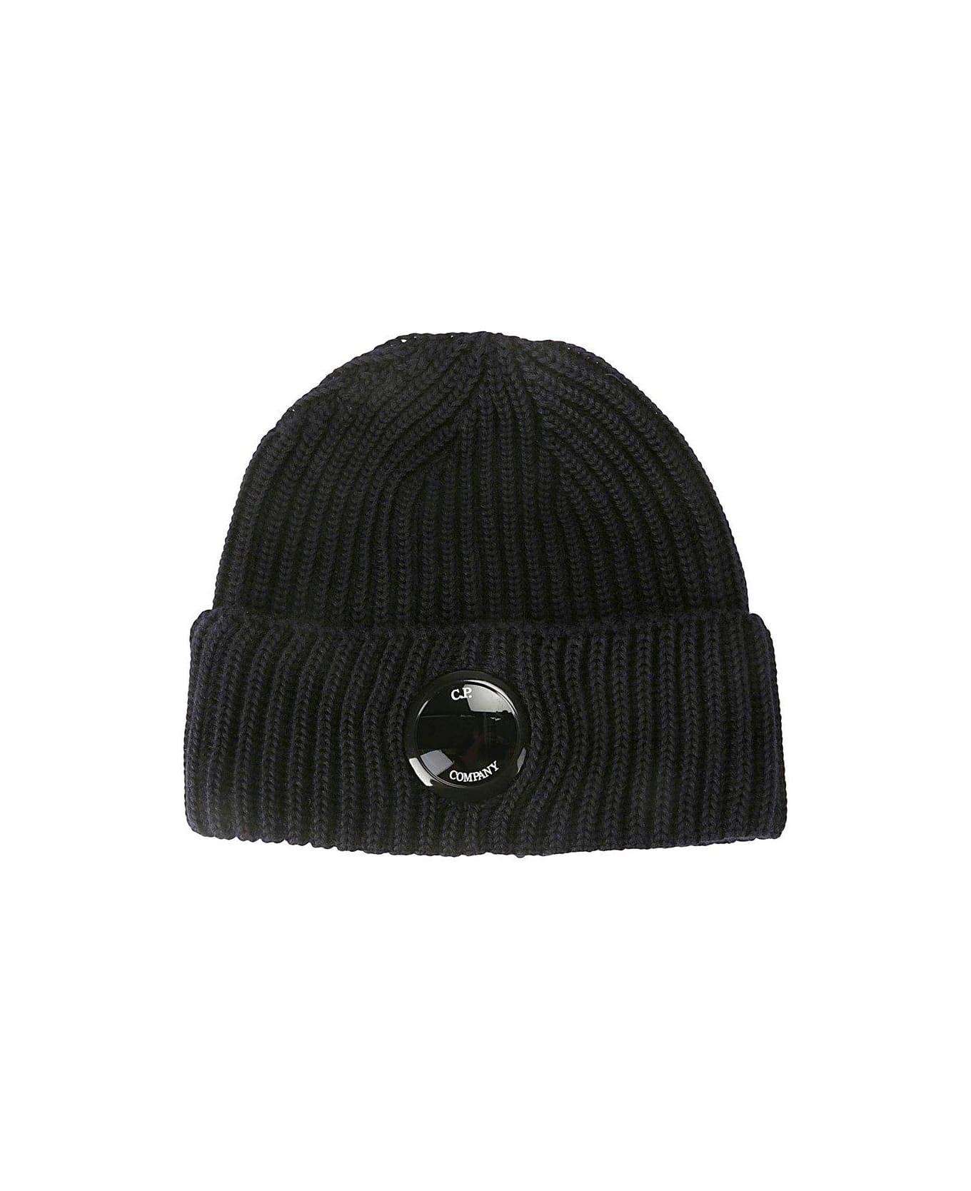 Lens Detailed Turn-up Hem Beanie - 1