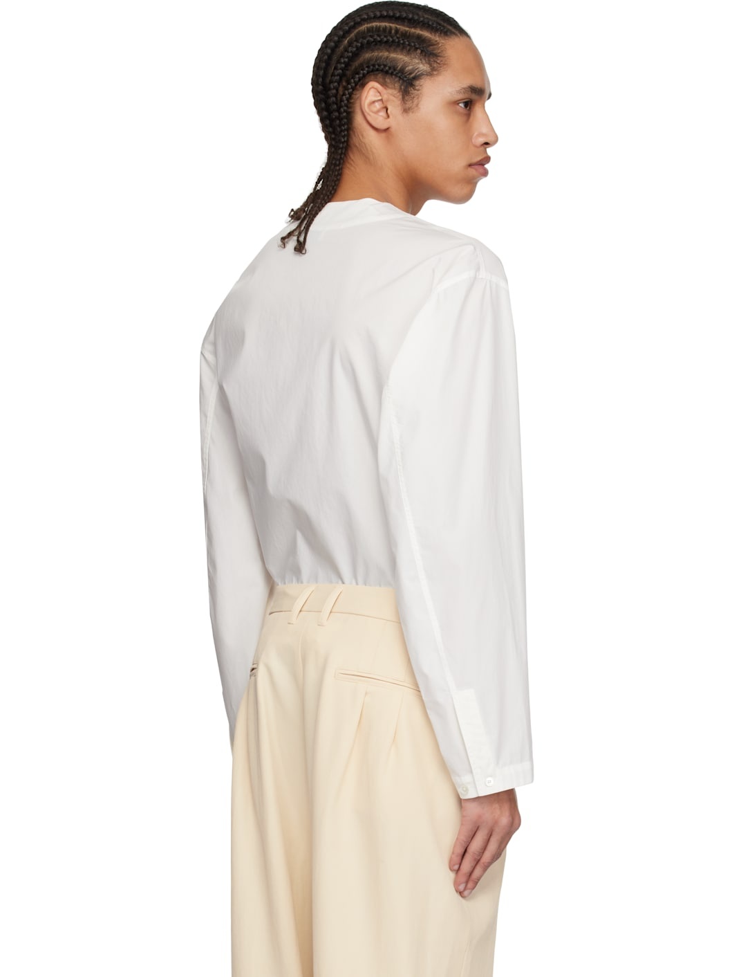 White V Neck Shirt - 3