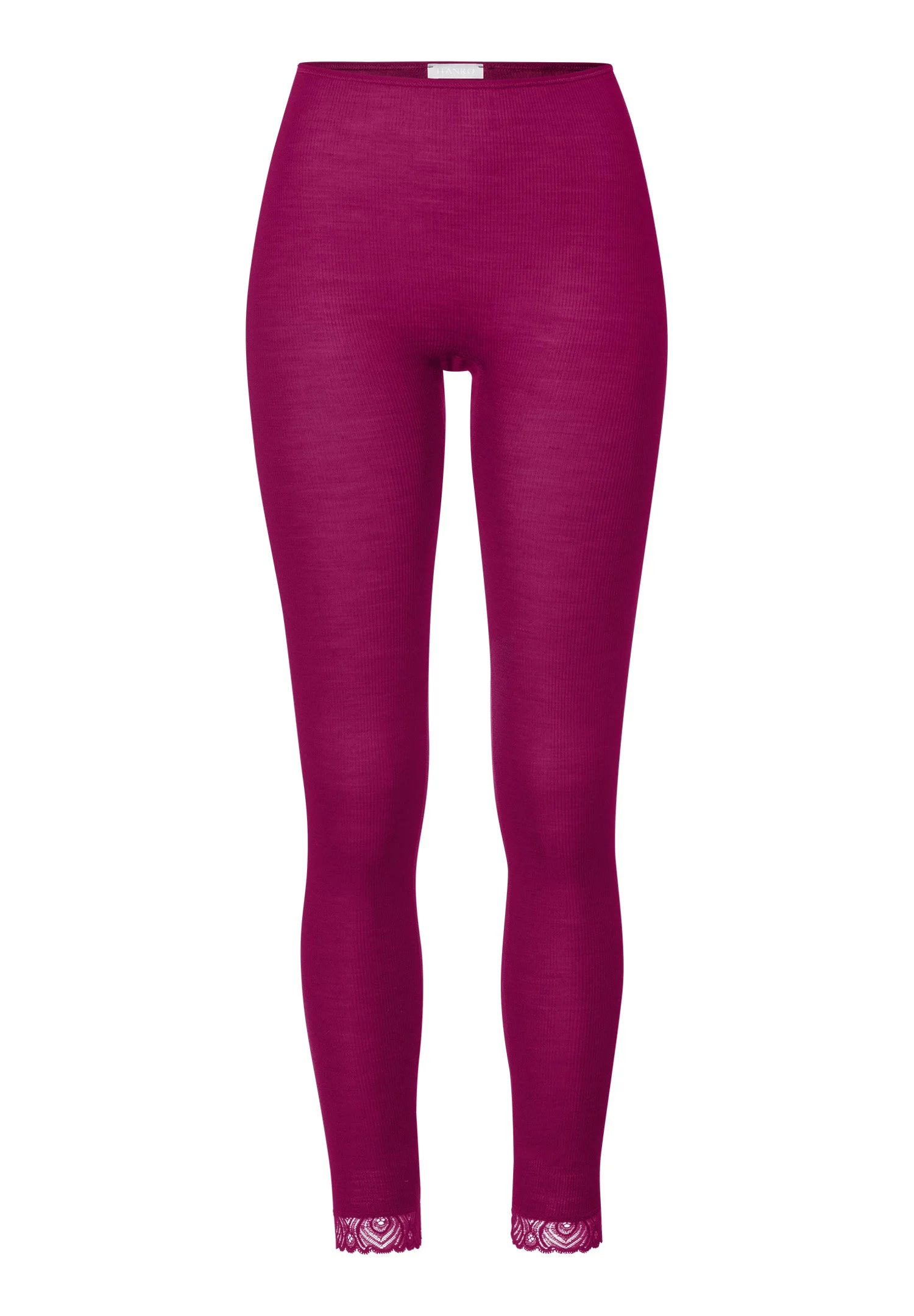 Woolen Lace Lace Trim Wool And Silk Leggings - 1
