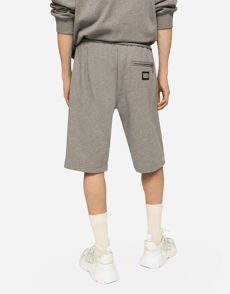 Jersey jogging shorts with logo tag - 4
