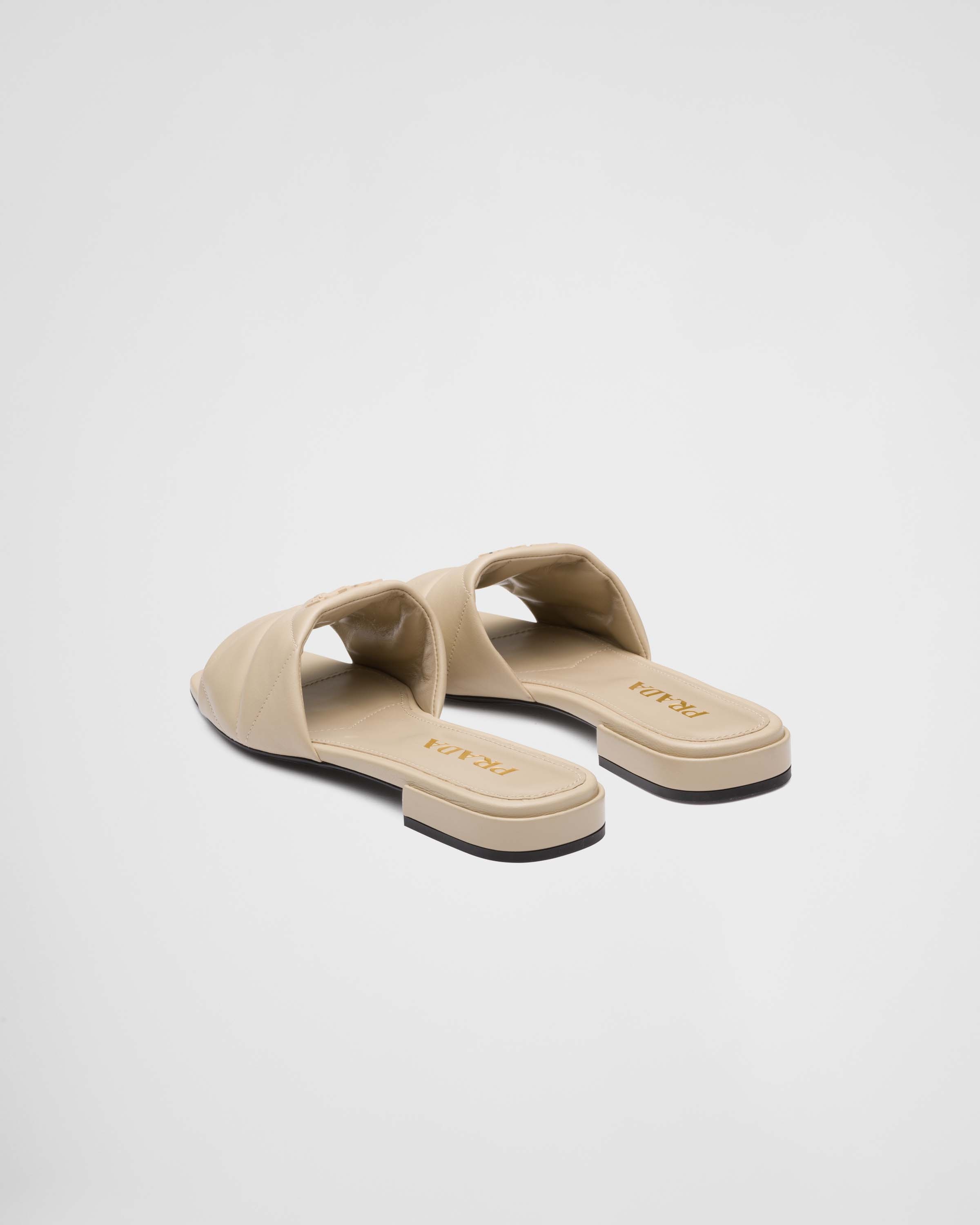 Quilted nappa leather sabots - 5