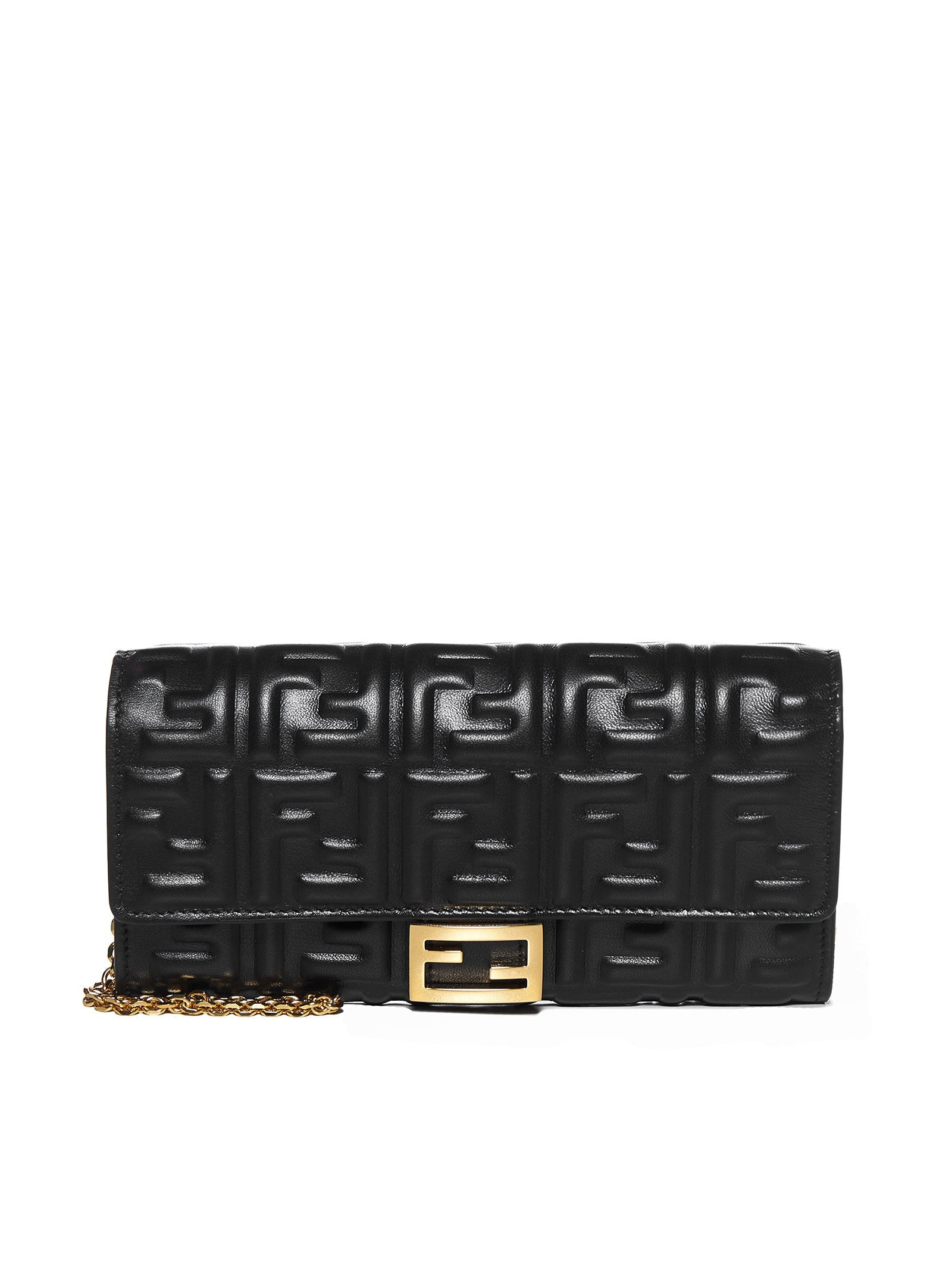 Fendi Women Ff Wallet In Black Nappa Leather - 1