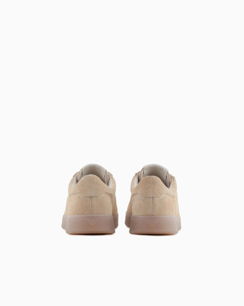 EMPORIO ARMANI SUEDE SNEAKERS WITH SEMI-TRANSPARENT SOLE outlook