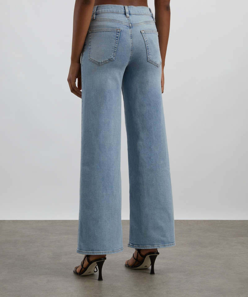 Le Slim Palazzo High-Rise Wide-Leg Jeans in Tribute 4