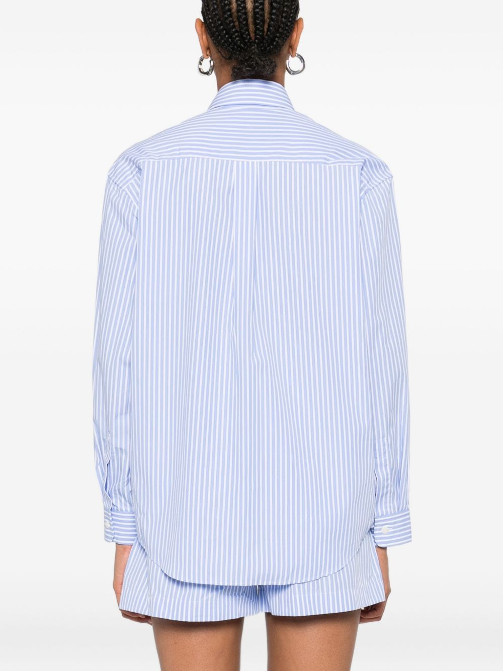 striped embroidered shirt - 4