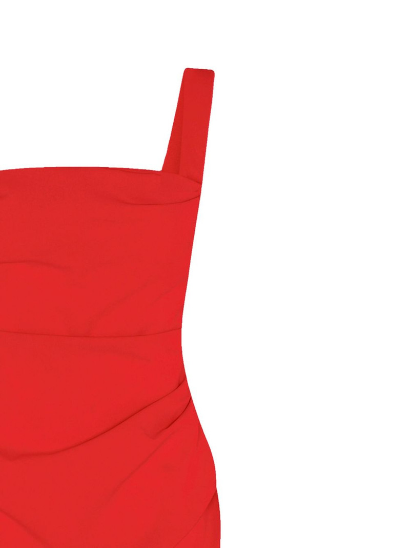 Paris Georgia square-neck draped maxi dress outlook