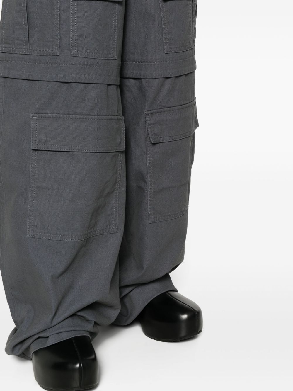 wide-leg cargo trousers - 5