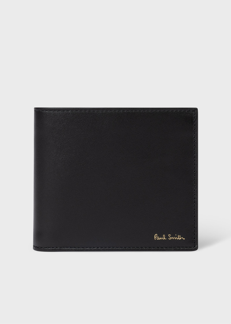 Black Leather 'Year Of The Dragon' Billfold Wallet 1