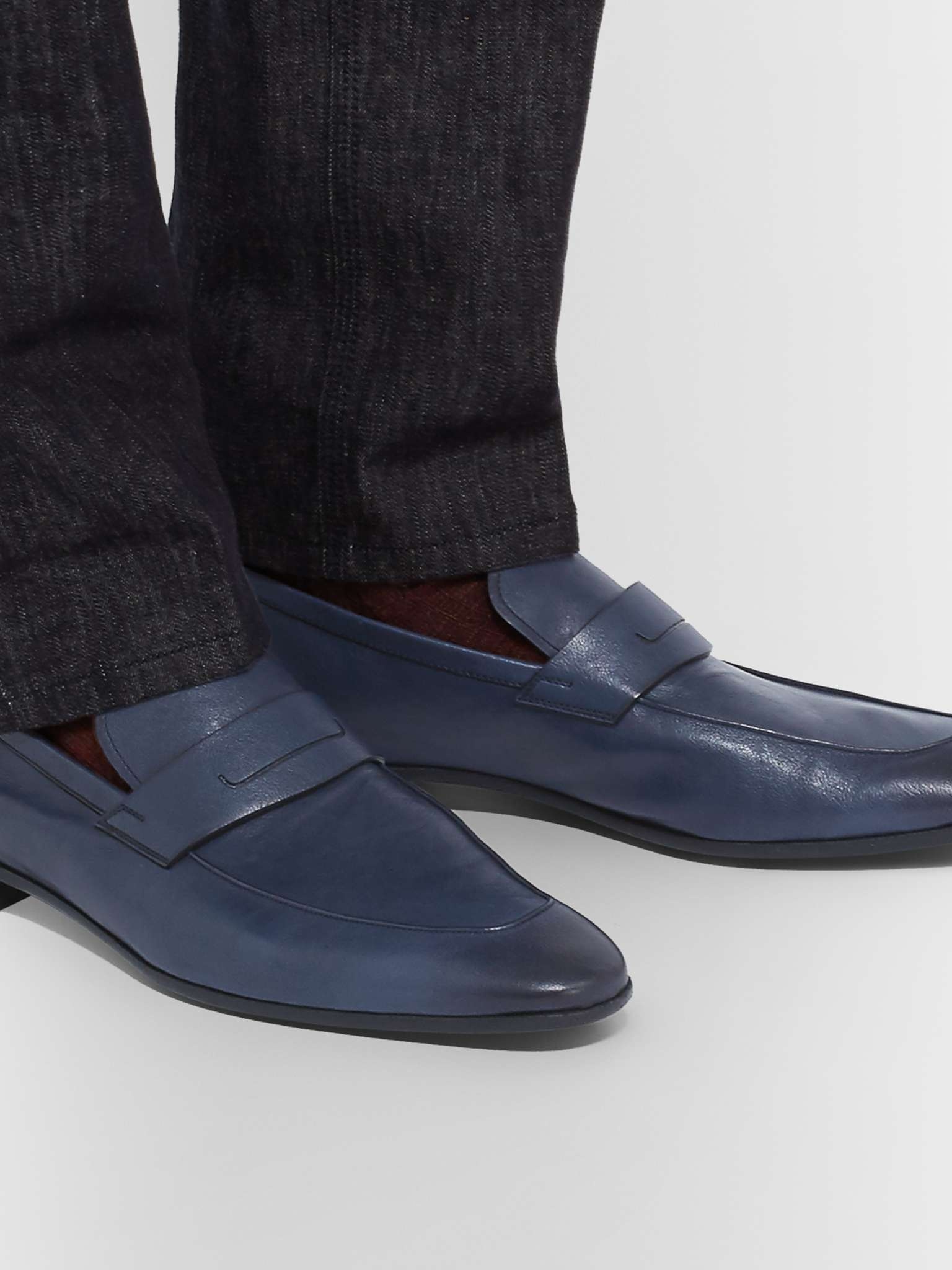 Lorenzo Polished Full-Grain Leather Loafers - 3