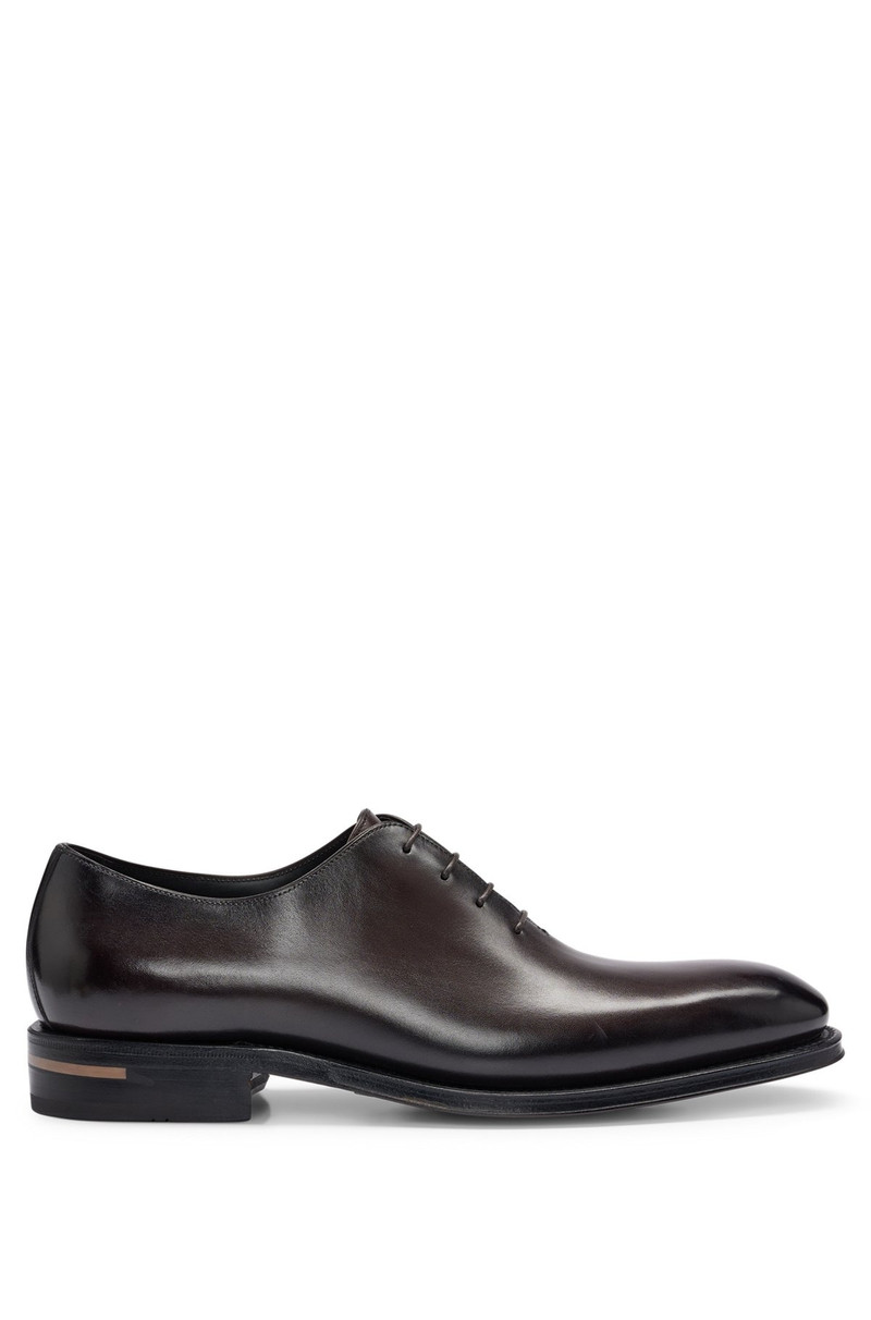 LEATHER OXFORD SHOES WITH BURNISHED EFFECT 1