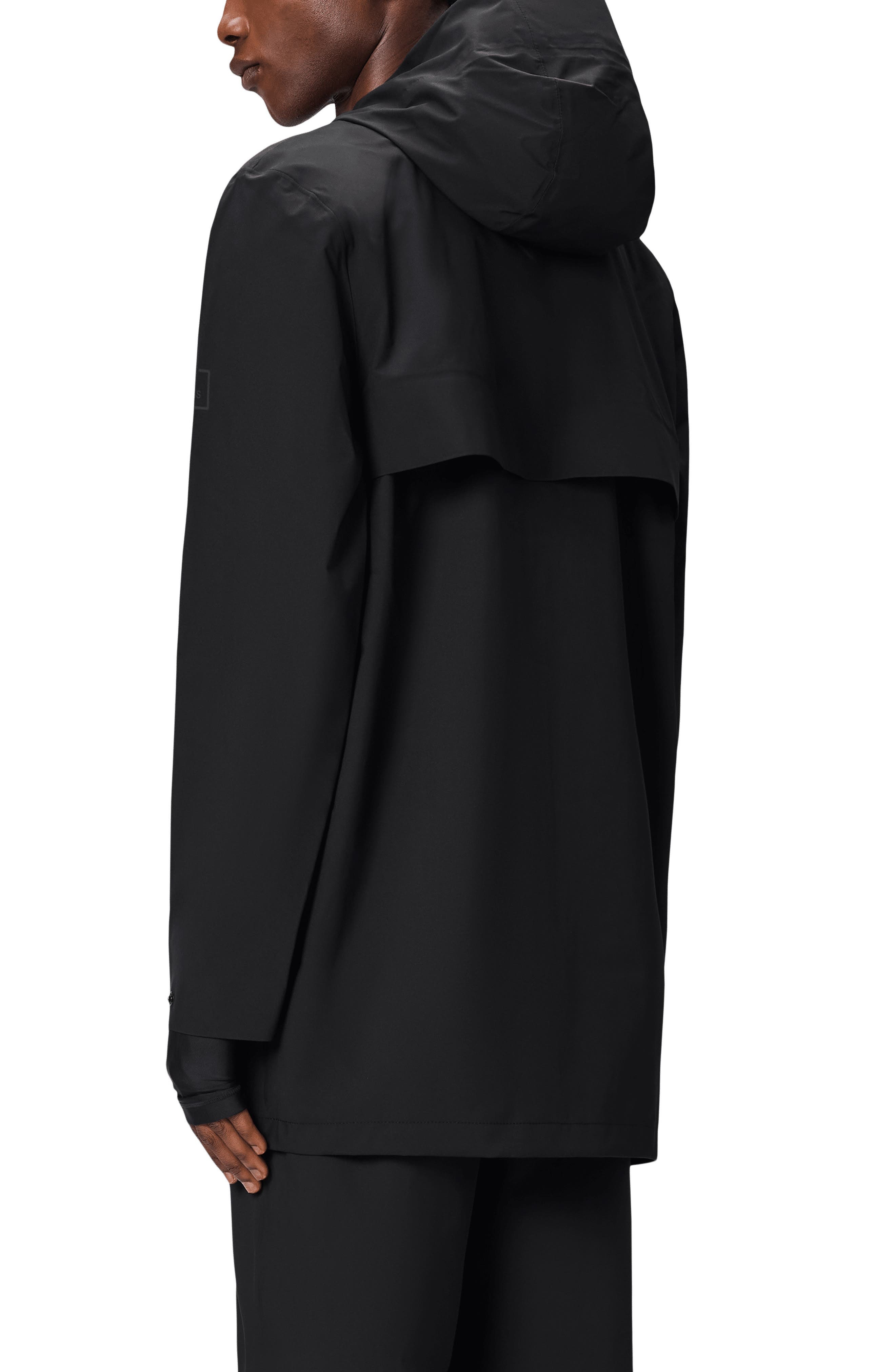 Rains Suva Hardshell Hooded Long Rain Jacket in Black at Nordstrom - 2