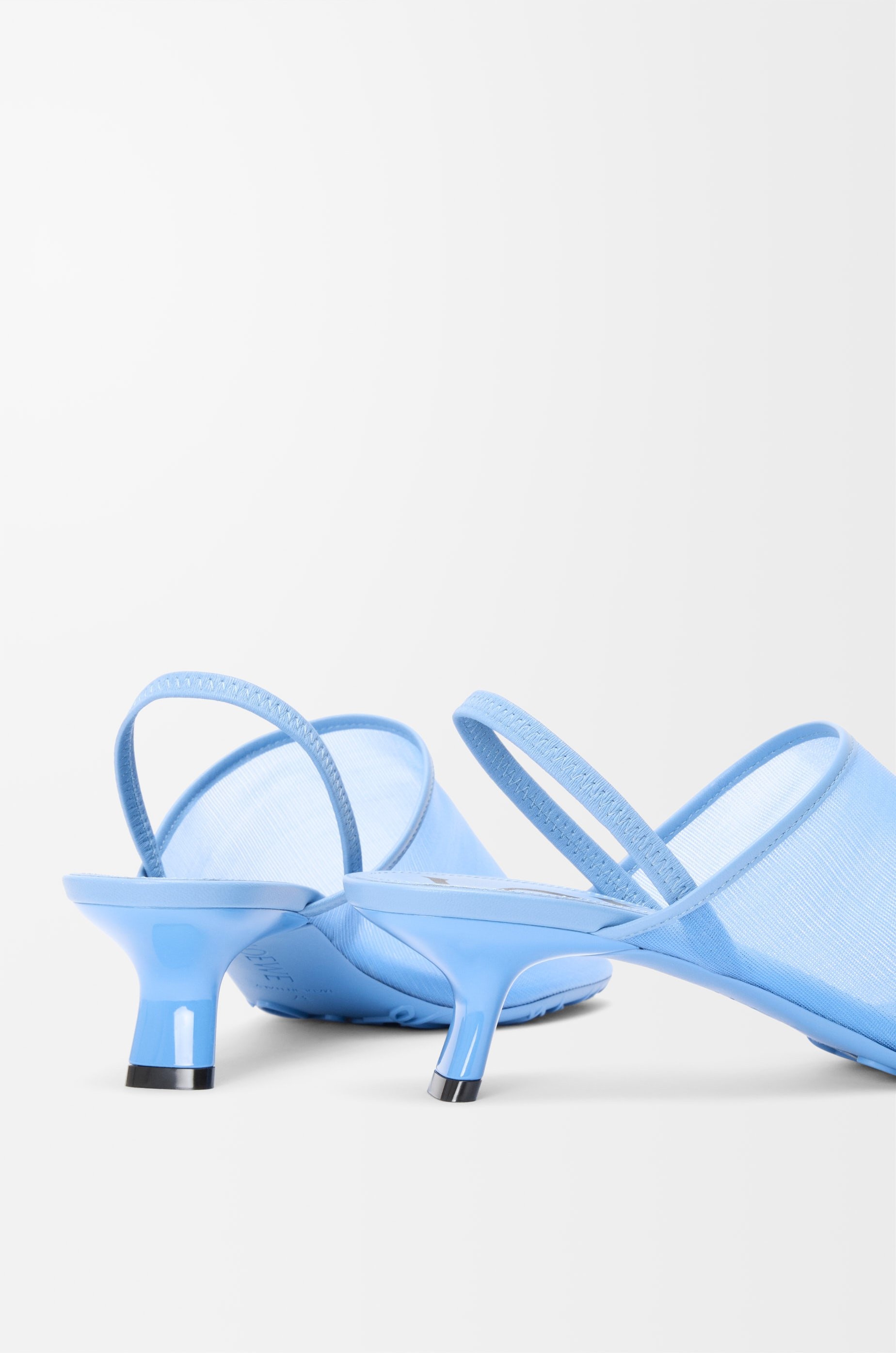 Petal slingback heel sandal in mesh - 4