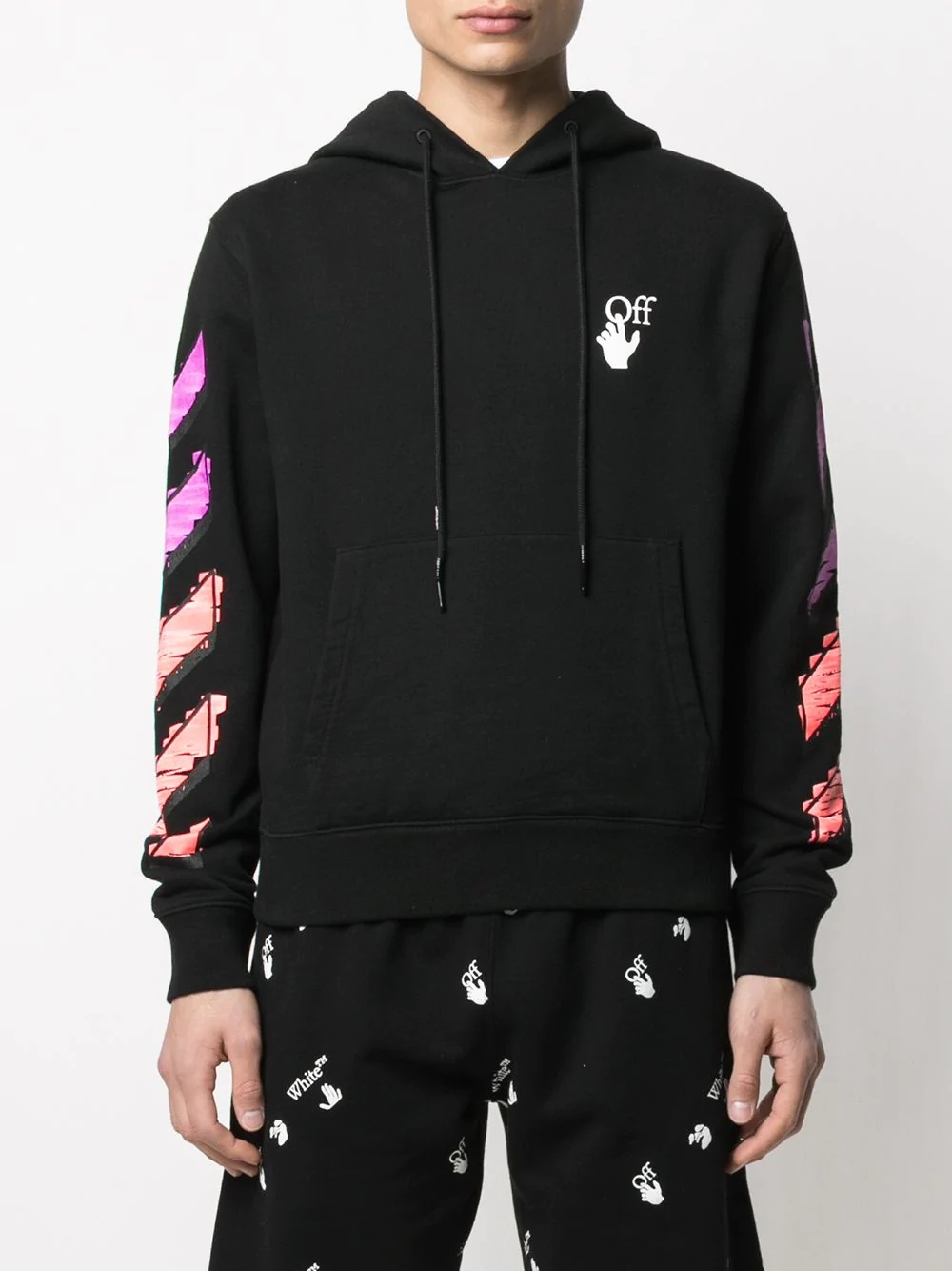 logo-print drawstring hoodie - 3