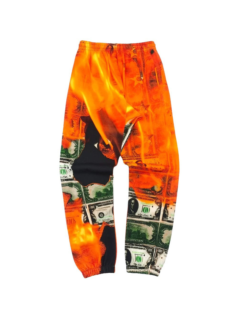 DENIM TEARS Burn It All printed track pants outlook