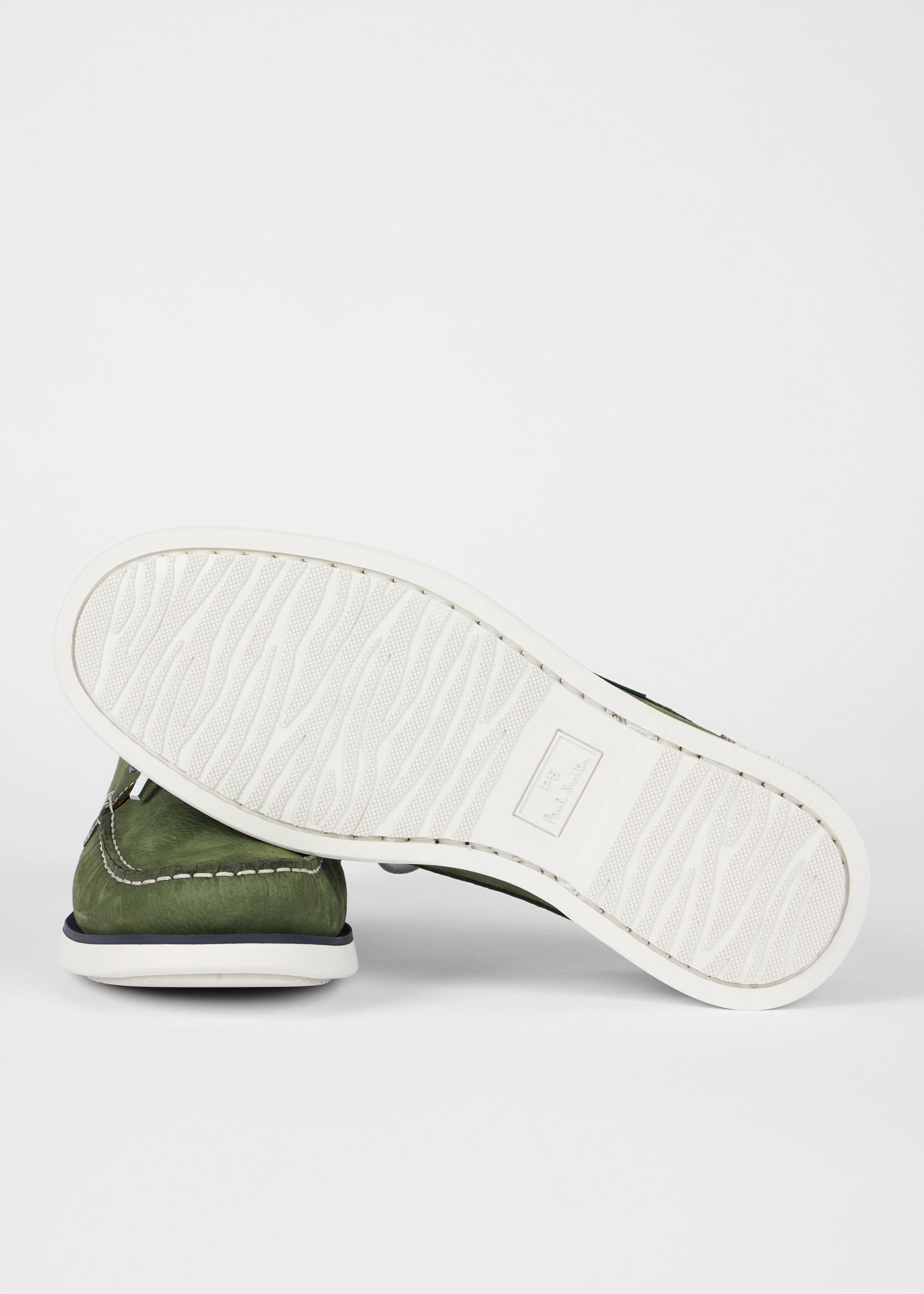 Khaki Nubuck 'Pebble' Boat Shoes - 3
