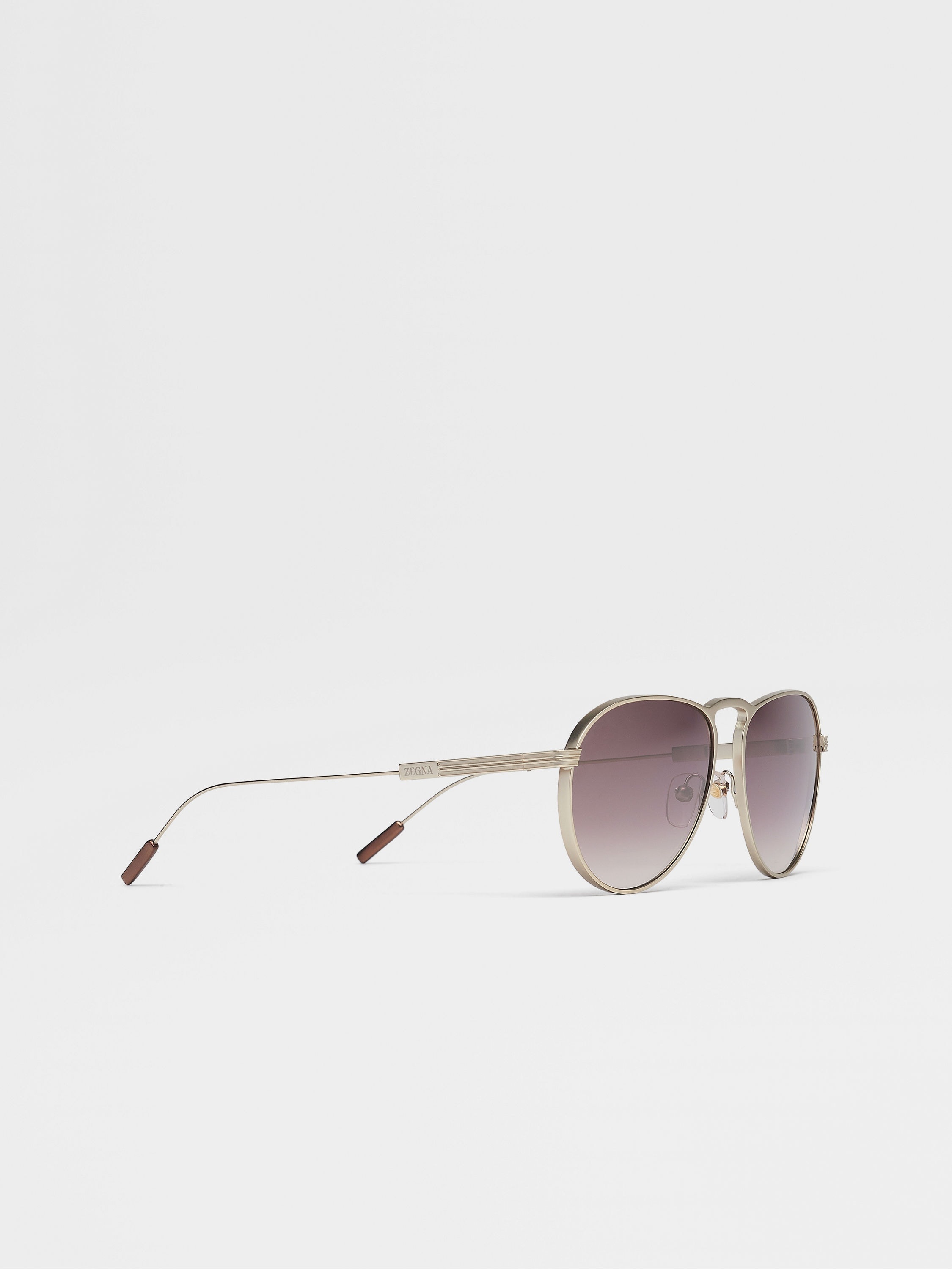 PALE GOLD METAL SUNGLASSES - 3