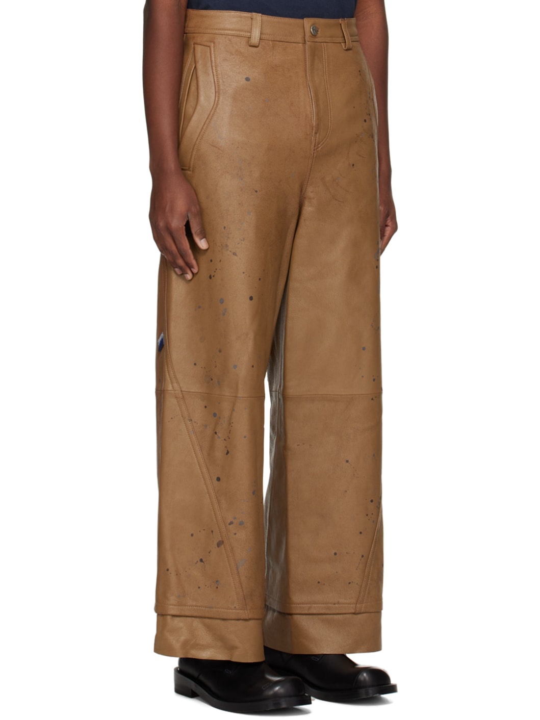 Brown Nord Leather Pants - 2