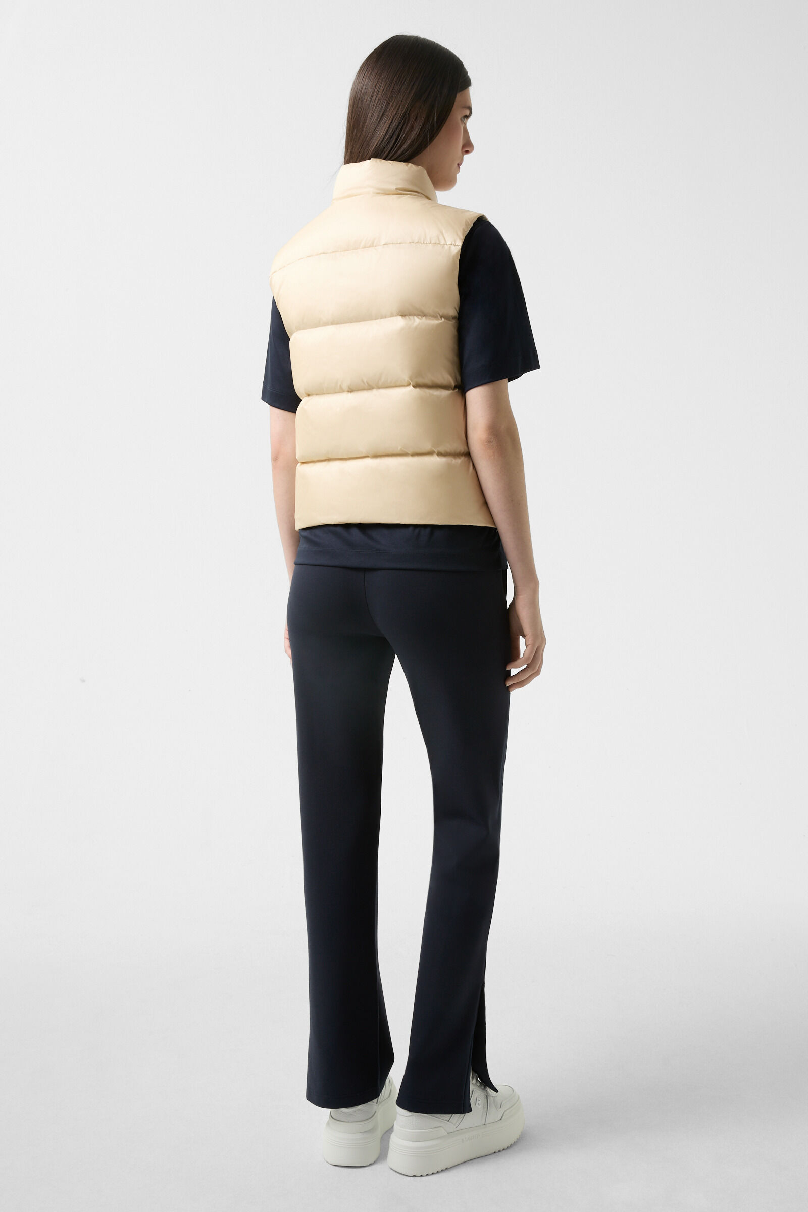Orely lightweight down vest in Beige - 3