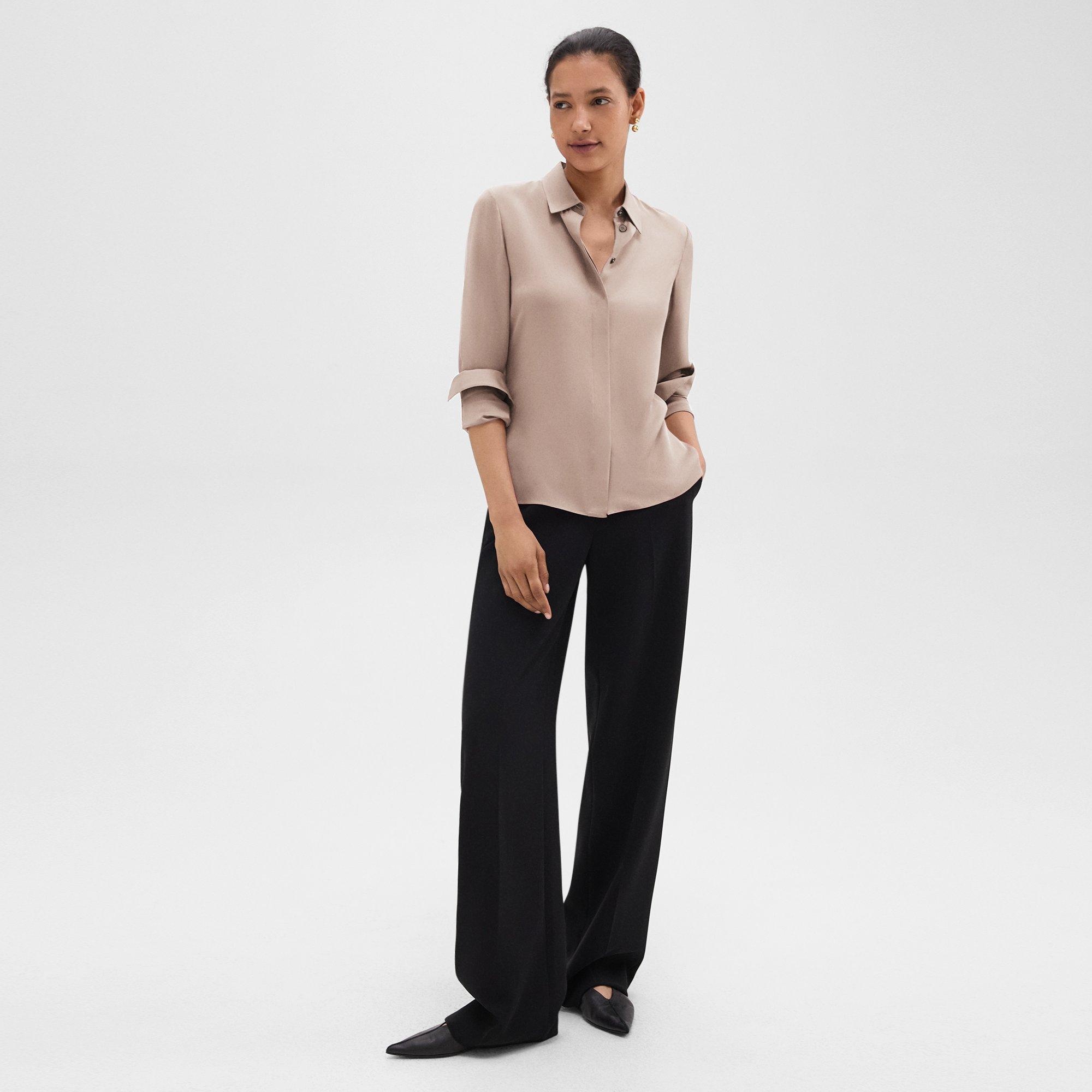 Fitted Shirt in Silk Georgette - 6