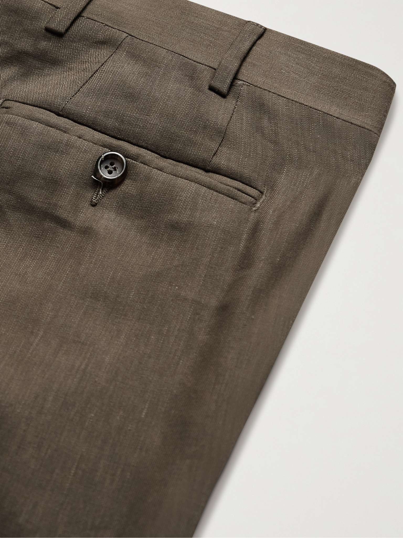 Kei Slim-Fit Tapered Linen and Wool-Blend Suit Trousers - 5