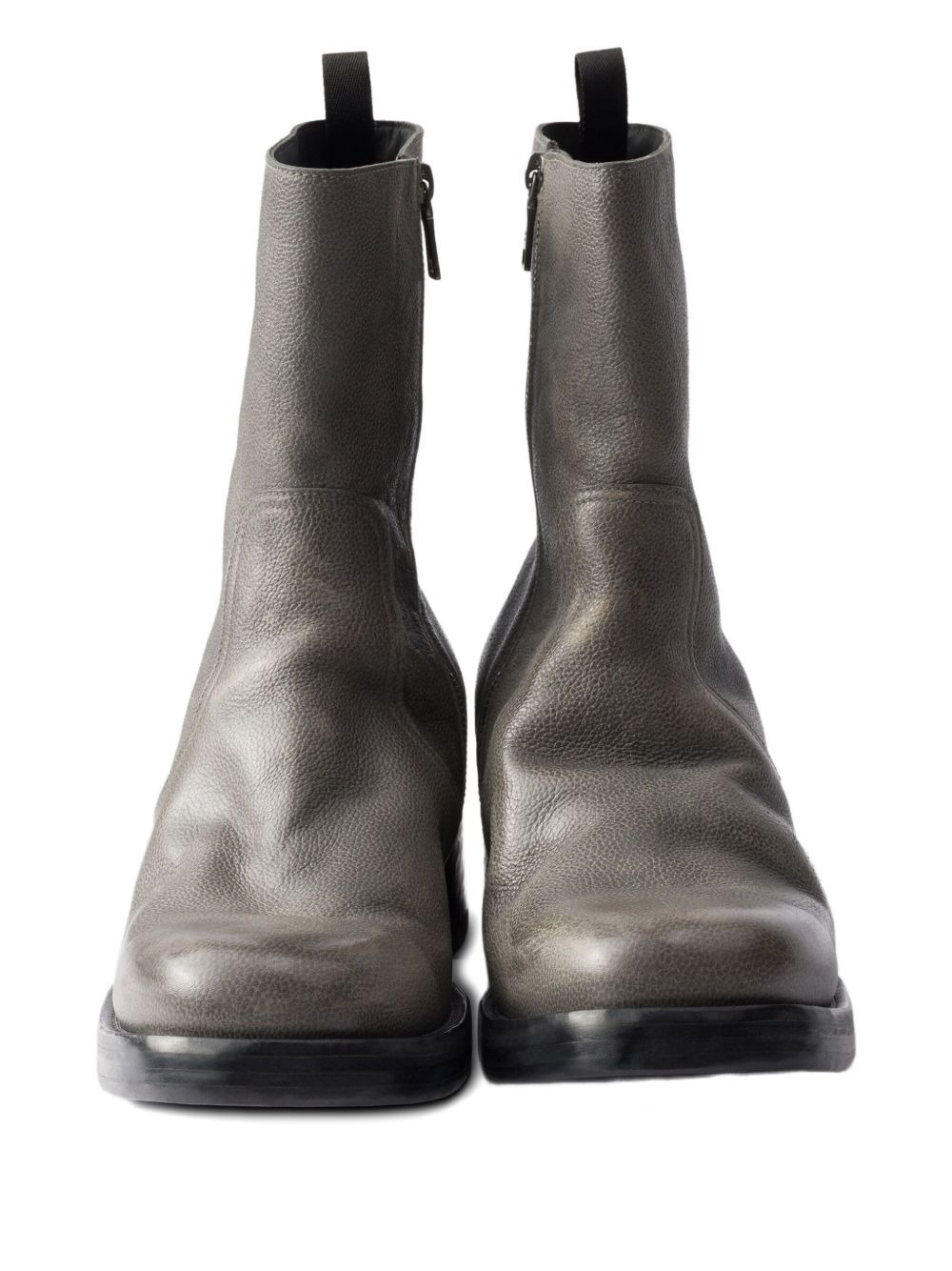 leather biker boots - 3