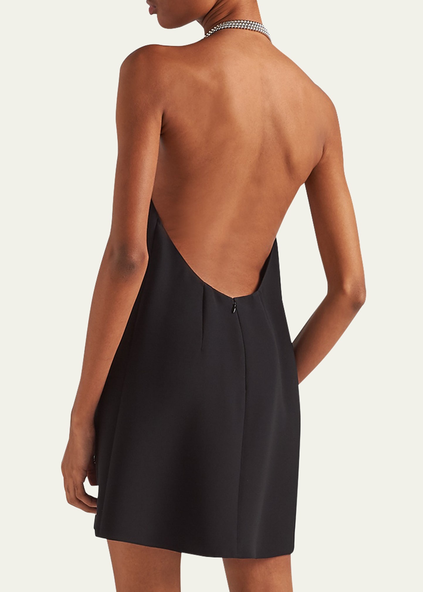 Prada Halter-Chain Cady Mini Dress | bergdorfgoodman
