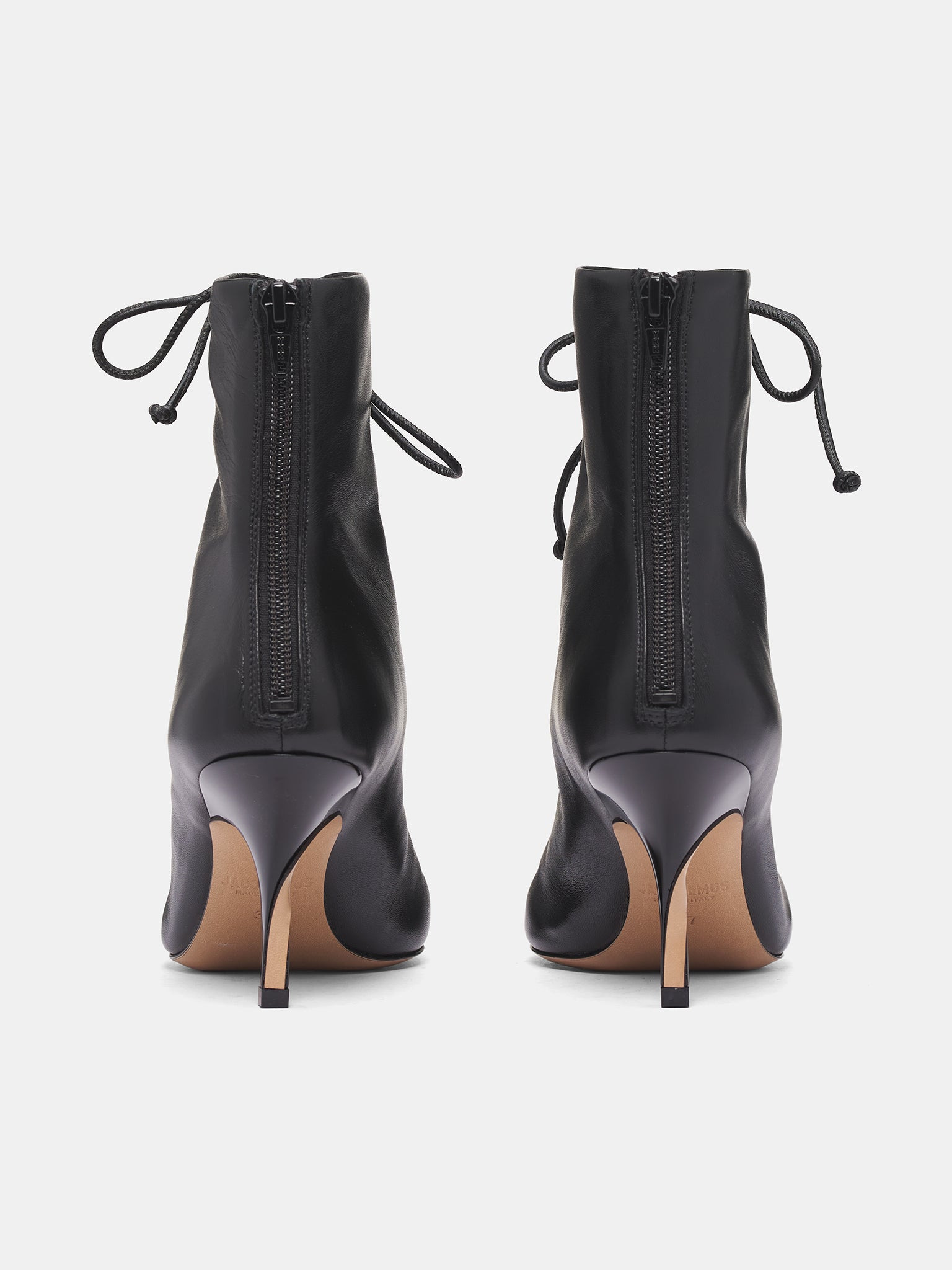 Black Leather Tourni Boots - 4