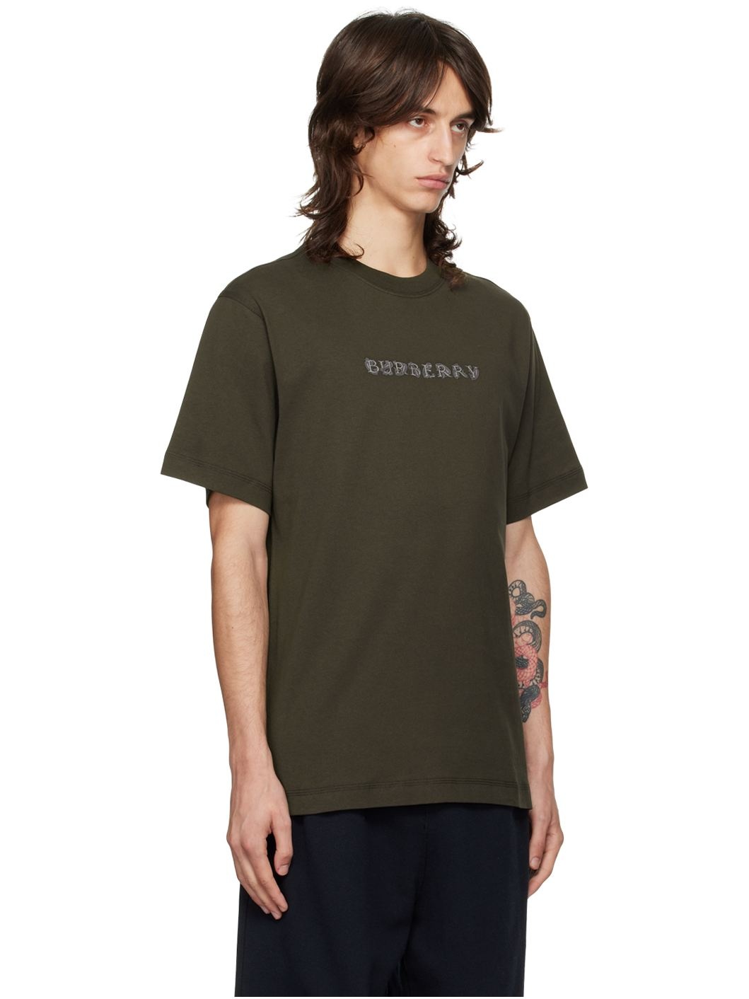 Brown Printed Paisley Logo T-shirt - 2