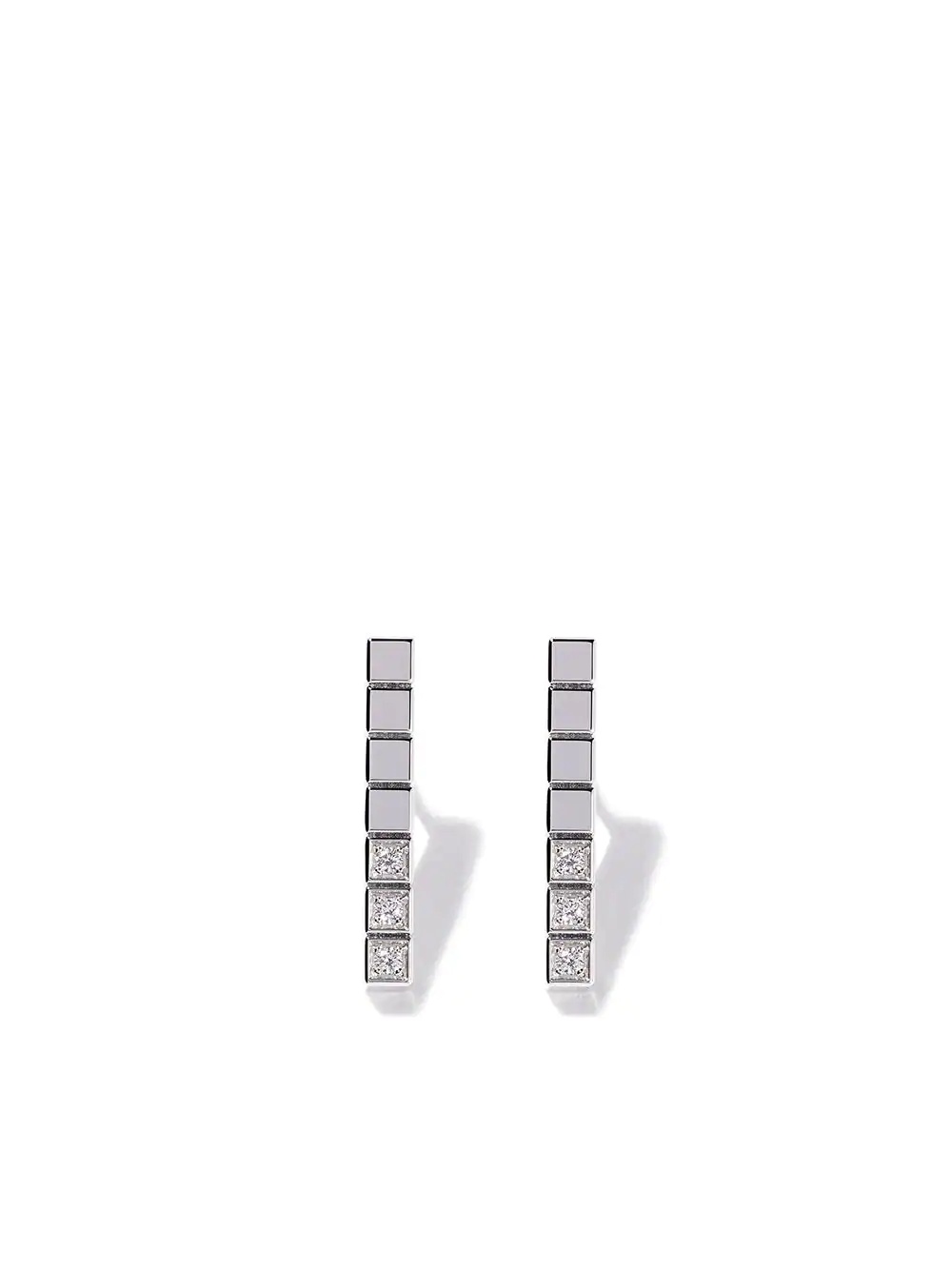 18kt white gold Ice Cube Pure diamond earrings - 1