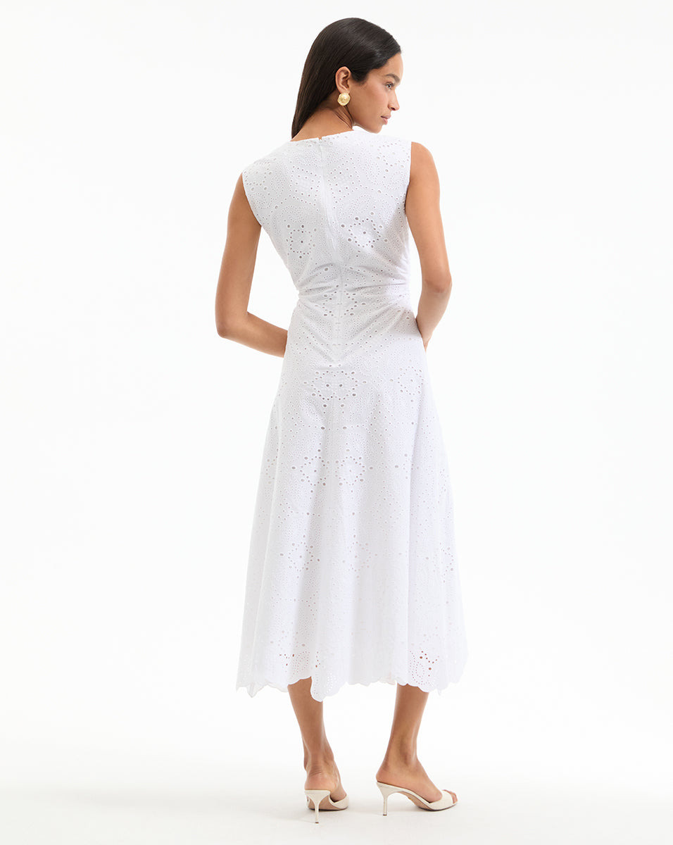 AVEN EYELET MIDI DRESS - 6
