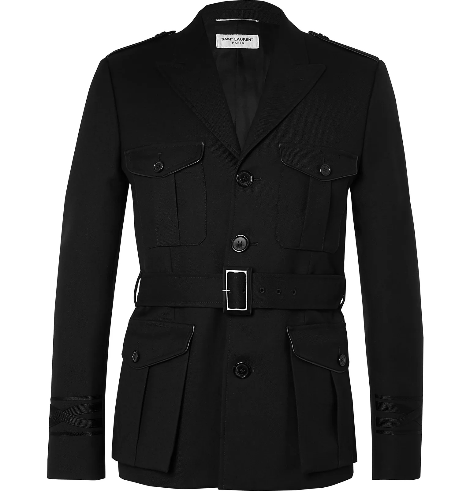 Belted Wool-Twill Trench Coat - 1